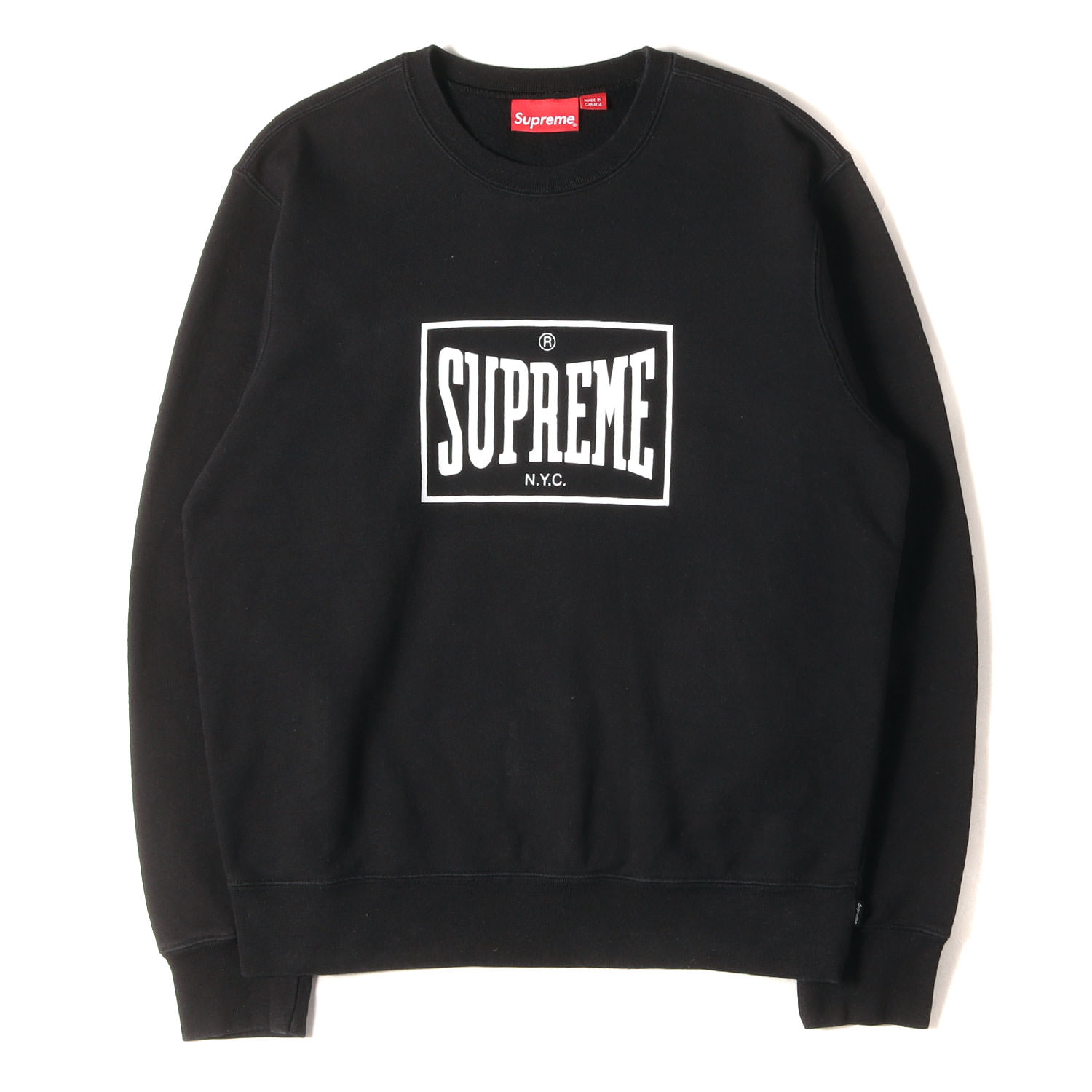 Supreme シュプリーム プルオーバー 黒いこと 黒 大きさ:S | エバーラストロゴ 労働者の一団素っ首 流汗(Warm Up Crewneck) | トップス カットソー 【メンズ】【中古】【K4839】