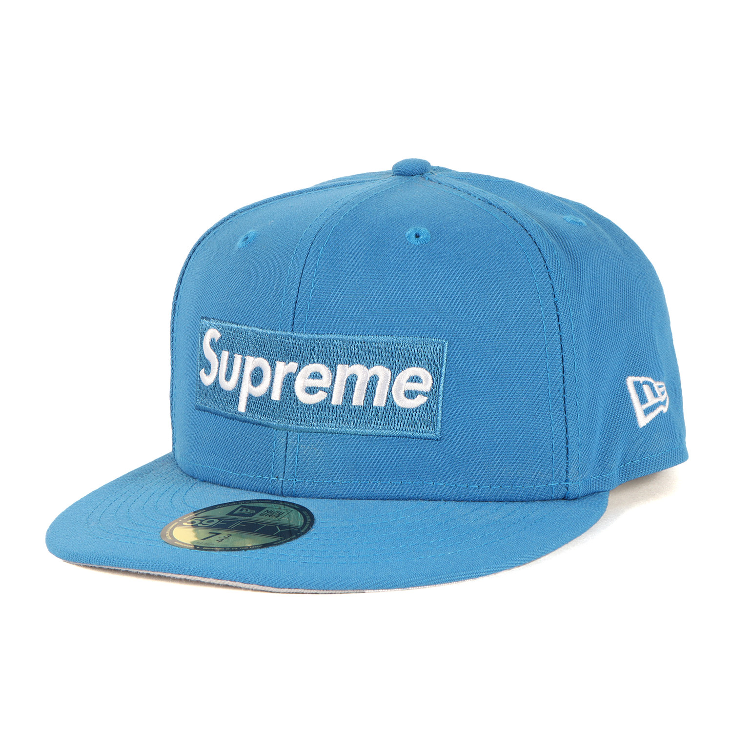 Supreme シュプリーム キャップ サイズ:7 3/4(61.5cm) | 22AW ×NEW ERA ドル札パッチ BOXロゴ ベースボールキャップ(Money Box Logo New Era) | ライトブルー | ブランド 帽子 | コラボ 別注【メンズ】【中古】【K4779】