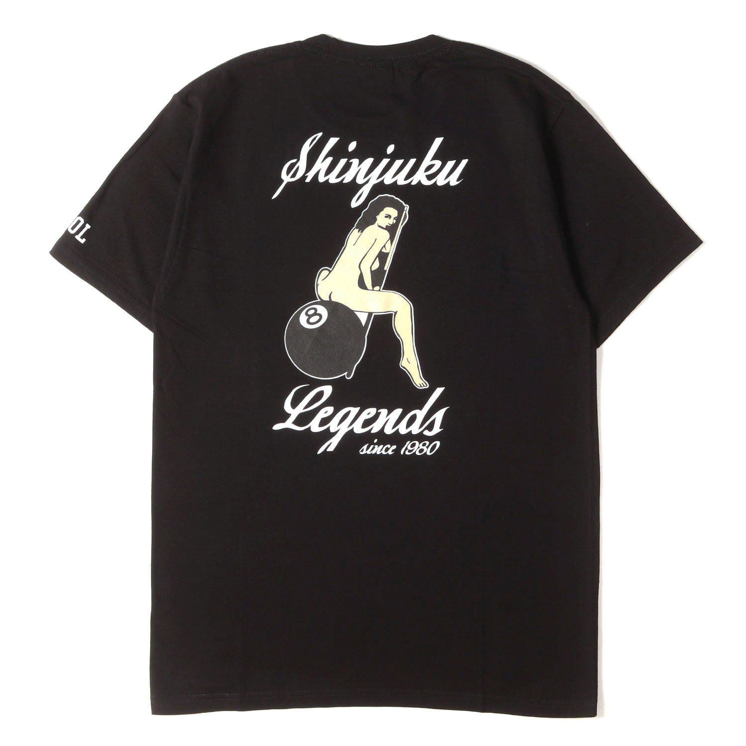 STUSSY ステューシー Tシャツ ブラック 黒 サイズ:M | the POOL aoyama fragment design ピンナップガール Tシャツ | トップス カットソー 半袖【メンズ】【中古】【新品同様】【K4786】