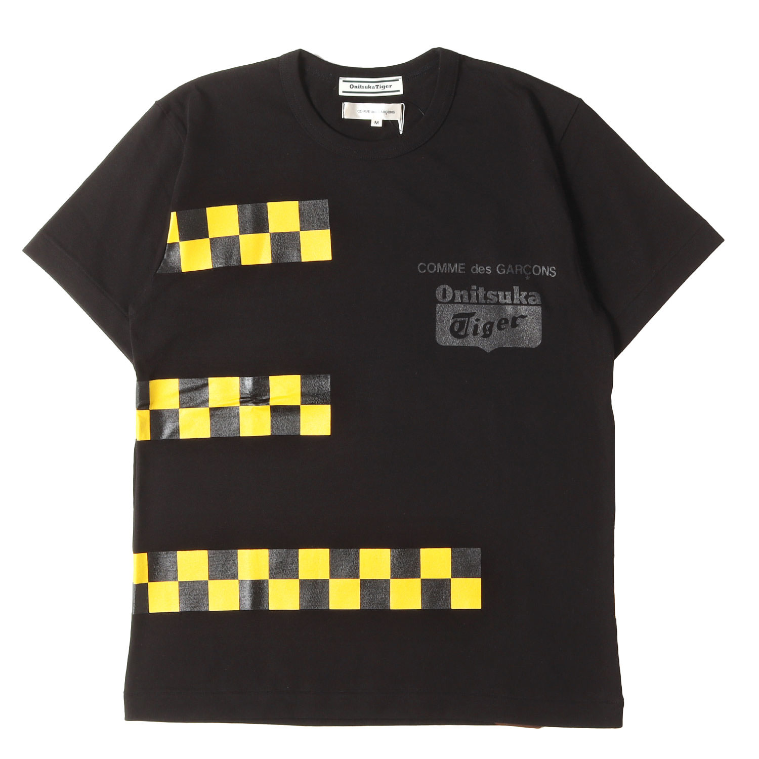 COMME des GARCONS コムデ給仕 プルオーバー 黒いこと 黒 大きさ:M | 25AW HOLIDAYS WITH Onitsuka Tiger グラフィック ロゴタイプ プルオーバー | トップス カットソー 半袖【メンズ】【K4792】