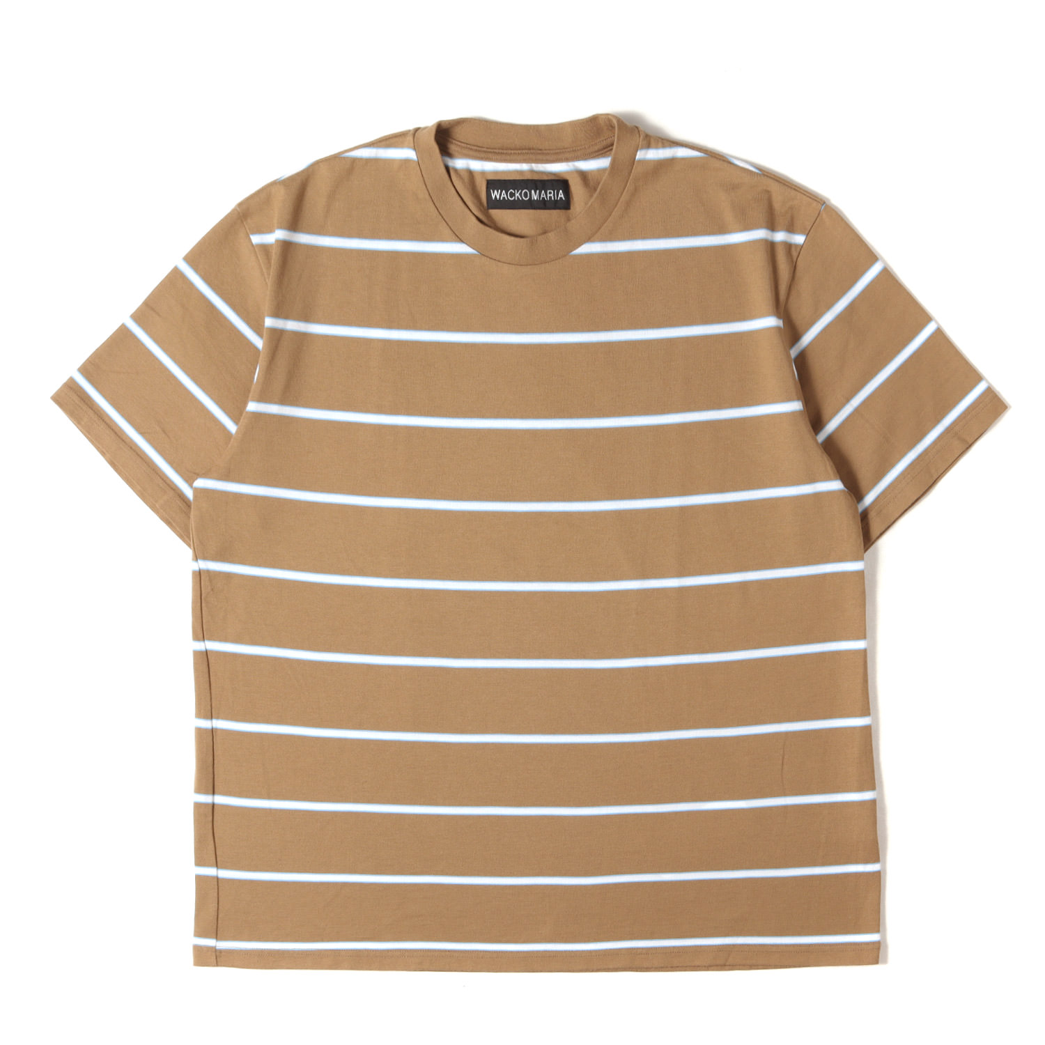 WACKO MARIA ワコマリア ティーシャツ 赤銅色 大いさ:XL | 25SS 間借り人 労働者の一団のど首 ティーシャツ(STRIPED T-SHIRT) | トップス カットソー 半袖【メンズ】【中古】【美品】【K4840】