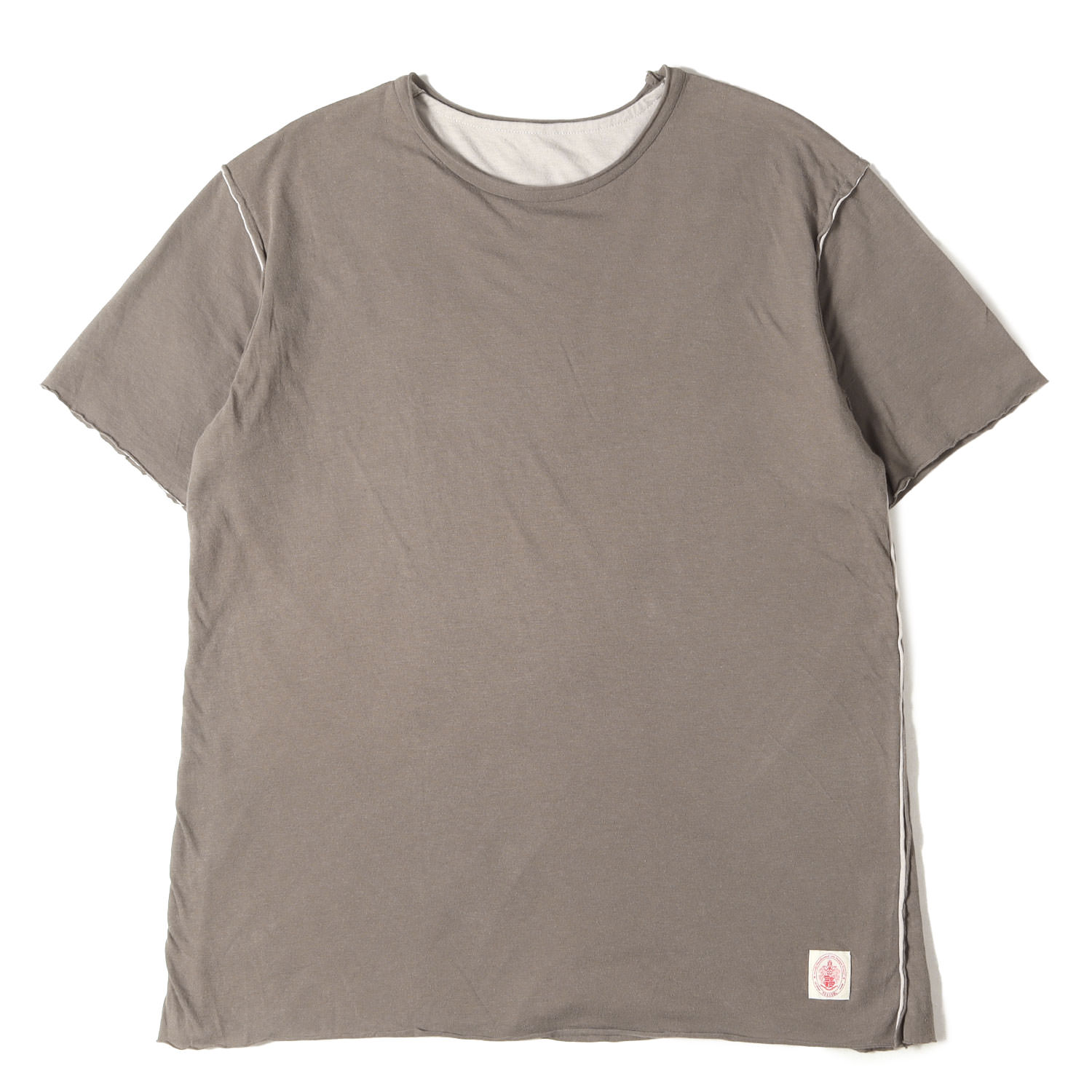 NEXUS 7 ネクサスセブン Tシャツ チャコール グレー サイズ:記載なし(M位) | アイコンプリント リバーシブル 切りっぱなし Tシャツ | トップス カットソー 半袖【メンズ】【中古】【K4784】
