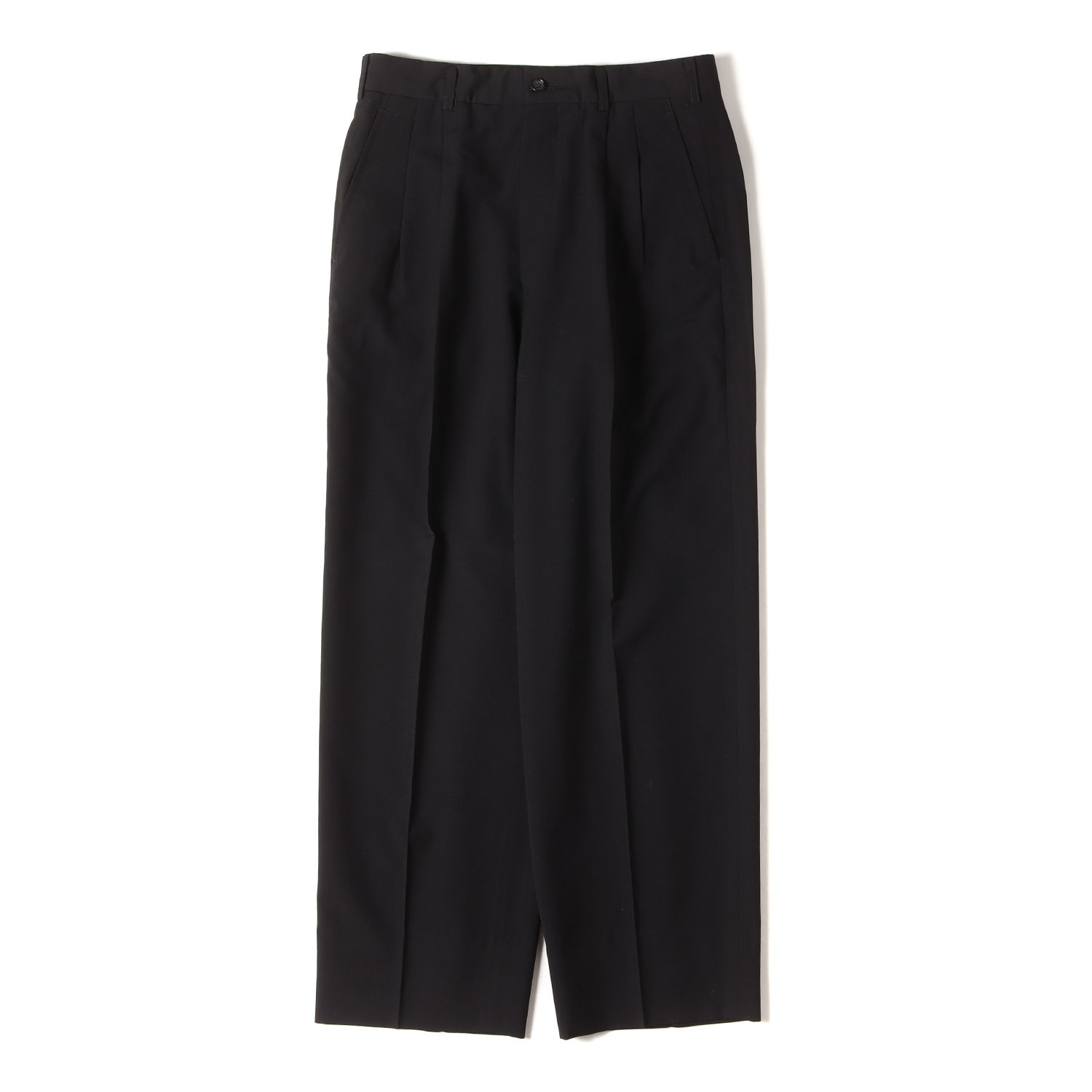 COMME des GARCONS HOMME コム デ ギャルソン オム パンツ ブラック 黒 サイズ:M | 90s ツータック ウール トラウザー スラックス パンツ | ボトムス ズボン | 日本製【メンズ】【中古】【K4777】