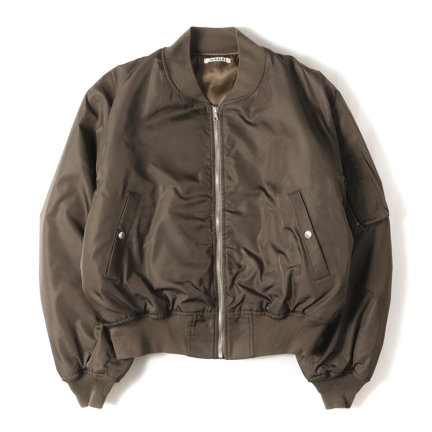 AURALEE オーラリー ジャケット カーキ サイズ:5 | 26SS シルクツイル ボンバージャケット (HIGH DENSITY SILK TWILL FLIGHT BLOUSON) | アウター ブルゾン 上着【メンズ】【中古】【美品】【K4789】