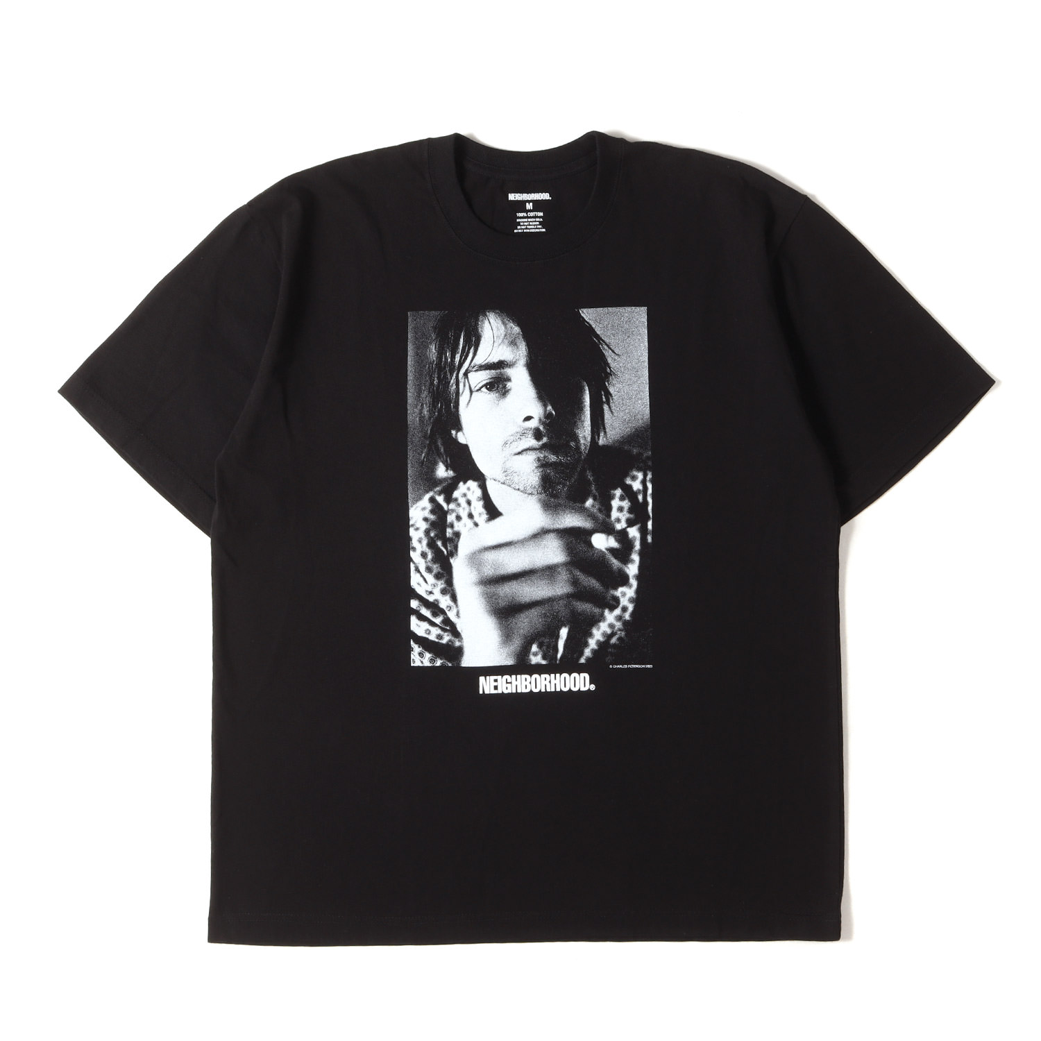 NEIGHBORHOOD ネイバーフッド Tシャツ ブラック 黒 サイズ:M | 25AW ×Charles Peterson カート・コバーン フォト Tシャツ TEE SS-4 | 半袖 トップス【メンズ】【中古】【美品】【K4777】