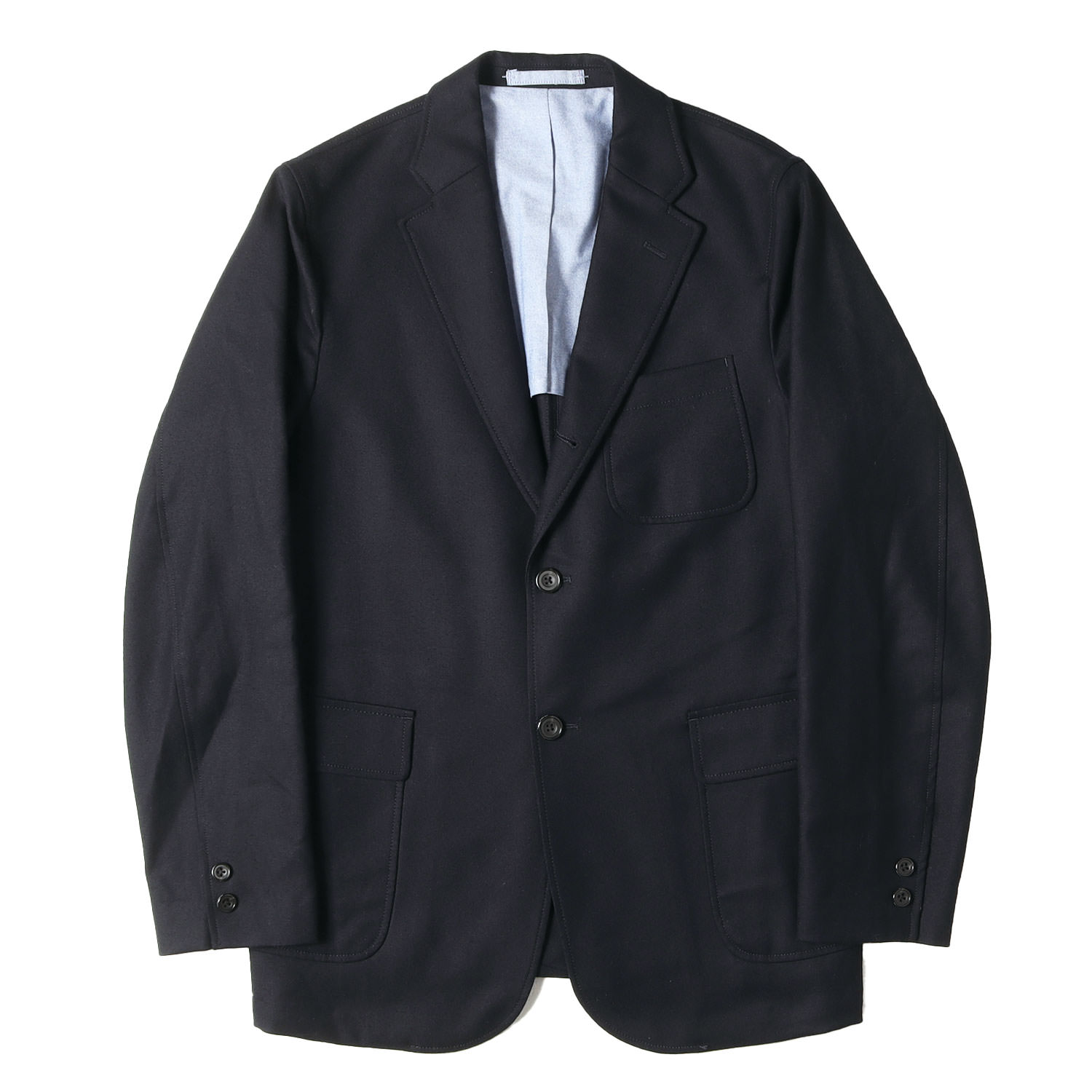 BEAMS ビームス ジャケット ネイビー 紺 サイズ:M | 23AW BEAMS PLUS ウールフランネル 3つボタン テーラードジャケット | 上着 アウター ブレザー【メンズ】【中古】【K4777】
