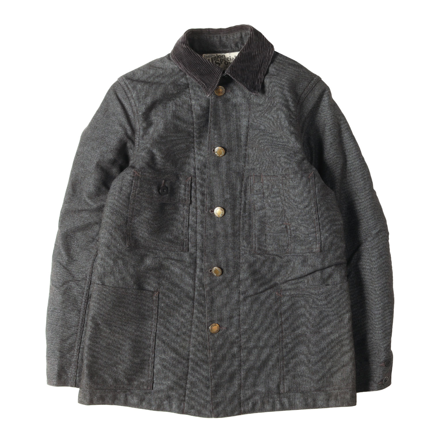 FREEWHEELERS フリーホイーラーズ ジャケット ブラック(IRONCLAD STRIPE) サイズ:34(XS) | アイアンスミス ブランケット付き ワークジャケット (UNION SPECIAL OVERALLS Ironsmith WORK JACKET) | アウター ブルゾン 上着【メンズ】【中古】【K4778】