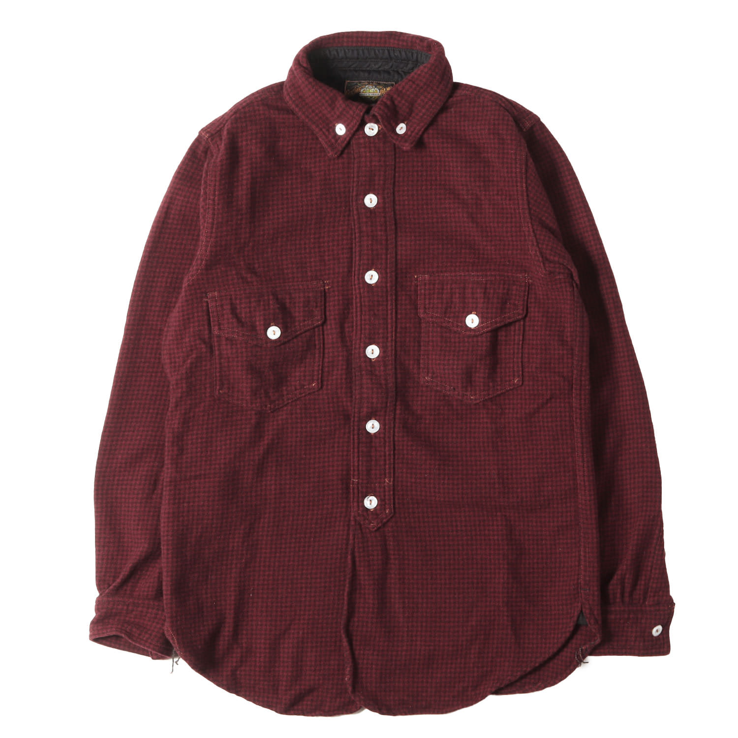 FREEWHEELERS フリーホイーラーズ シャツ レッド系 サイズ:14(XS) | ガンクラブチェック ボタンダウン ウールシャツ (GREAT LAKES GMT OUTDOOR SPORTS SHIRTS) | トップス カジュアルシャツ 長袖【メンズ】【中古】【K4874】|ブランド古着のBEEGLE by Boo-Bee