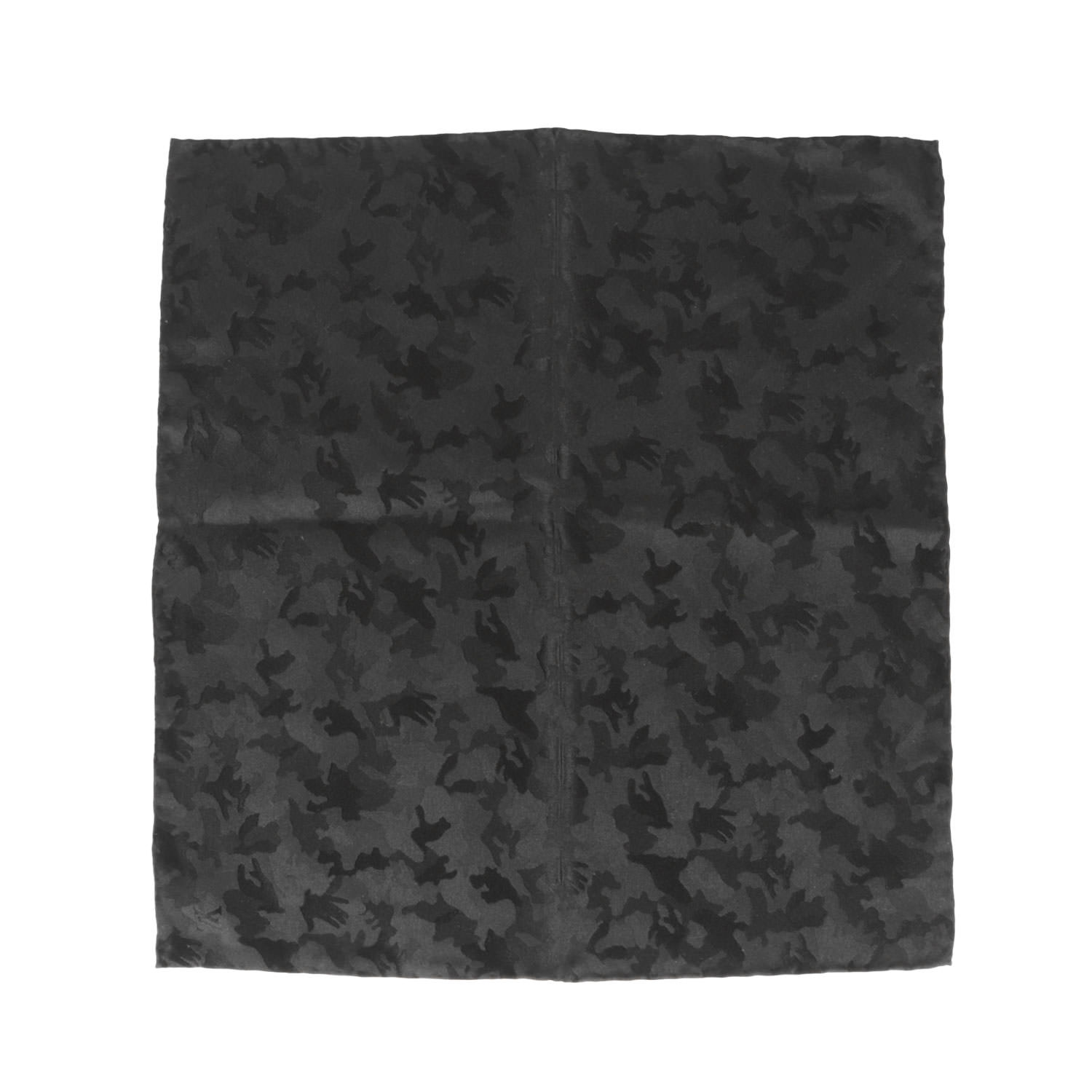 LOUIS VUITTON ルイヴィトン | ヴァージル・アブロー期 | 2020年製 化けの皮柄 地絹 汗手拭い | MR0230 / MP2705 | 黒いこと 黒 | ブランド名 流行り物 科目【メンズ】【中古】【K4839】