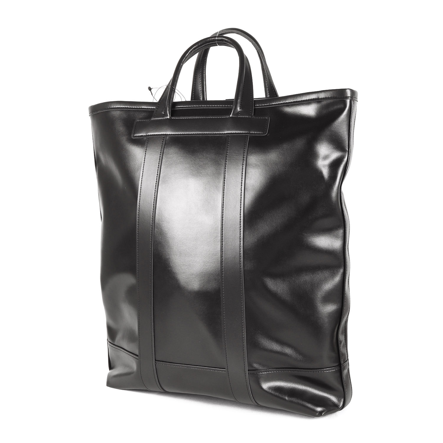 COMME des GARCONS HOMME DEUX コムデ給仕 オムドゥ 御徒面子 黒いこと 黒 |25SS シンセティックレザートートバッグ | ブランド名 嚢【メンズ】【K4839】