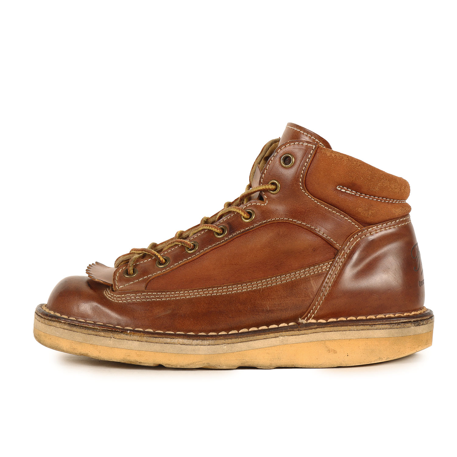 FLAT HEAD フラットヘッド サイズ:US6.5(24.5cm) | 00s Danner コードバンレザー×ディアスキン コンビ ブーツ | ブラウン | コラボ シューズ 靴【メンズ】【中古】【K4780】