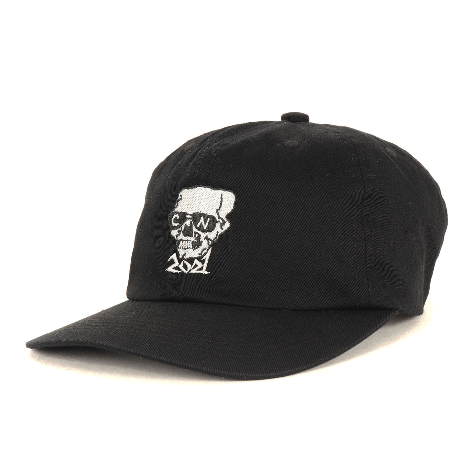 NEIGHBORHOOD ネイバーフッド キャップ ブラック 黒 サイズ:FREE | 21AW CHALLENGER グラフィック ロゴ 刺繍 キャップ (SKULL CAP) | ブランド 帽子【メンズ】【中古】【K4781】