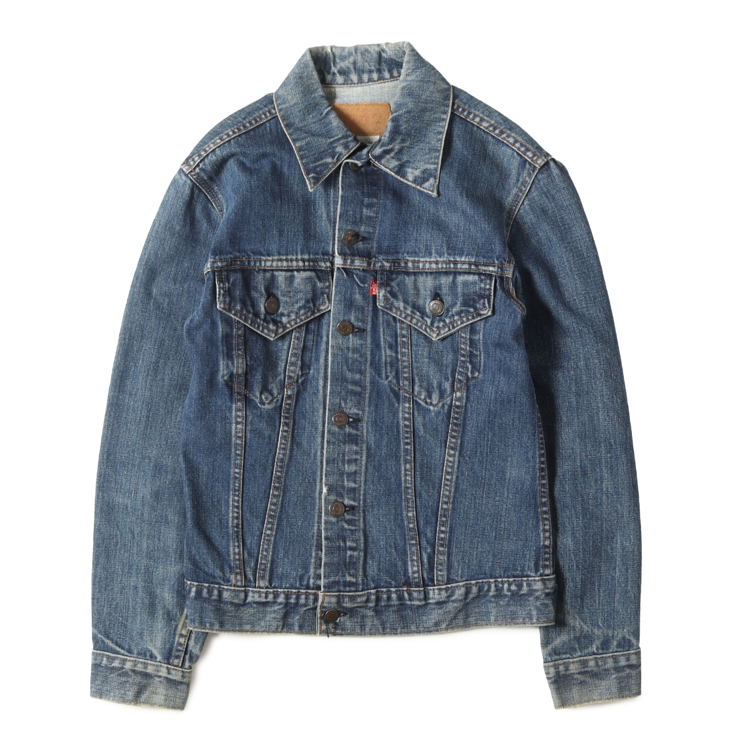 Levis リーヴァイズジーンズ 上衣 大きさ:34 | 70s 70505-0217 4th ジーンズ上衣 / USA製 名取り草裏目じるし529 | インディゴ 40% | アウター Gジャン 上衣 厚地の外套【メンズ】【中古】【K4806】