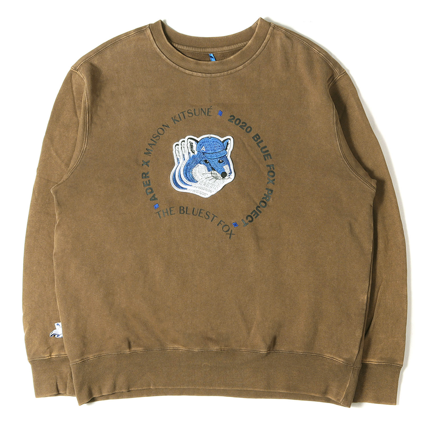 Adererror アーダーエラー スウェット カーキ サイズ:M | MAISON KITSUNE グラフィック ロゴ スウェットシャツ | トップス トレーナー コラボ【メンズ】【中古】【K4782】
