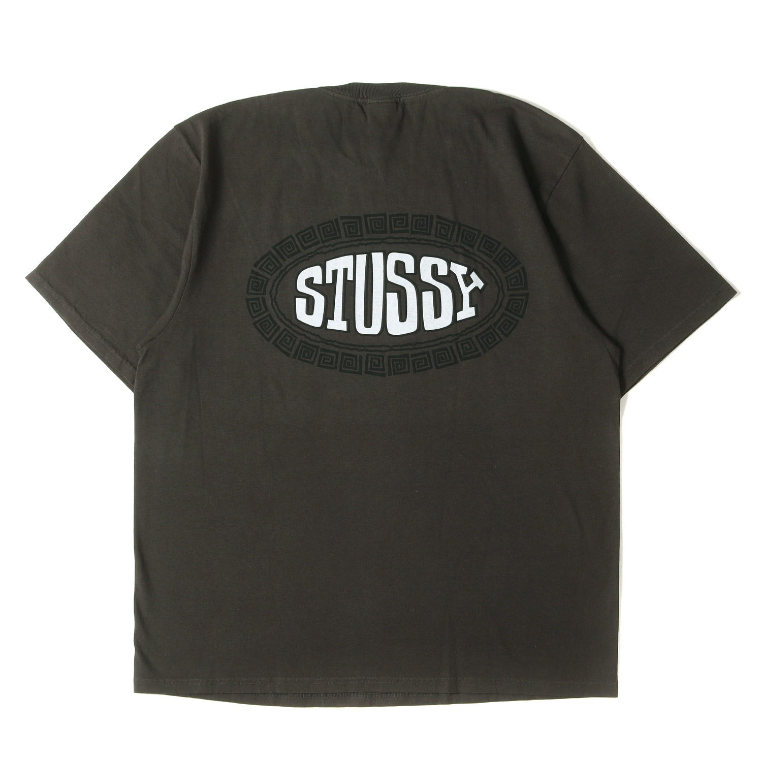 STUSSY ステューシー Tシャツ フェードブラック 黒 サイズ:L | 26SS ピグメントダイ加工 オーバルロゴ Tシャツ Tile Oval Pigment Dyed Tee | 半袖 ショート ハーフ スリーブ カットソー【メンズ】【K4784】