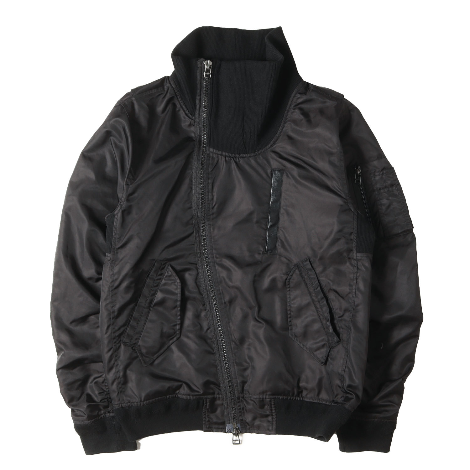 glamb グラム ジャケット ブラック 黒 サイズ:S | 24AW ハイネック MA-1 フライトジャケット High Neck MA-1 | 上着 アウター ブルゾン【メンズ】【中古】【K4874】|ブランド古着のBEEGLE by Boo-Bee
