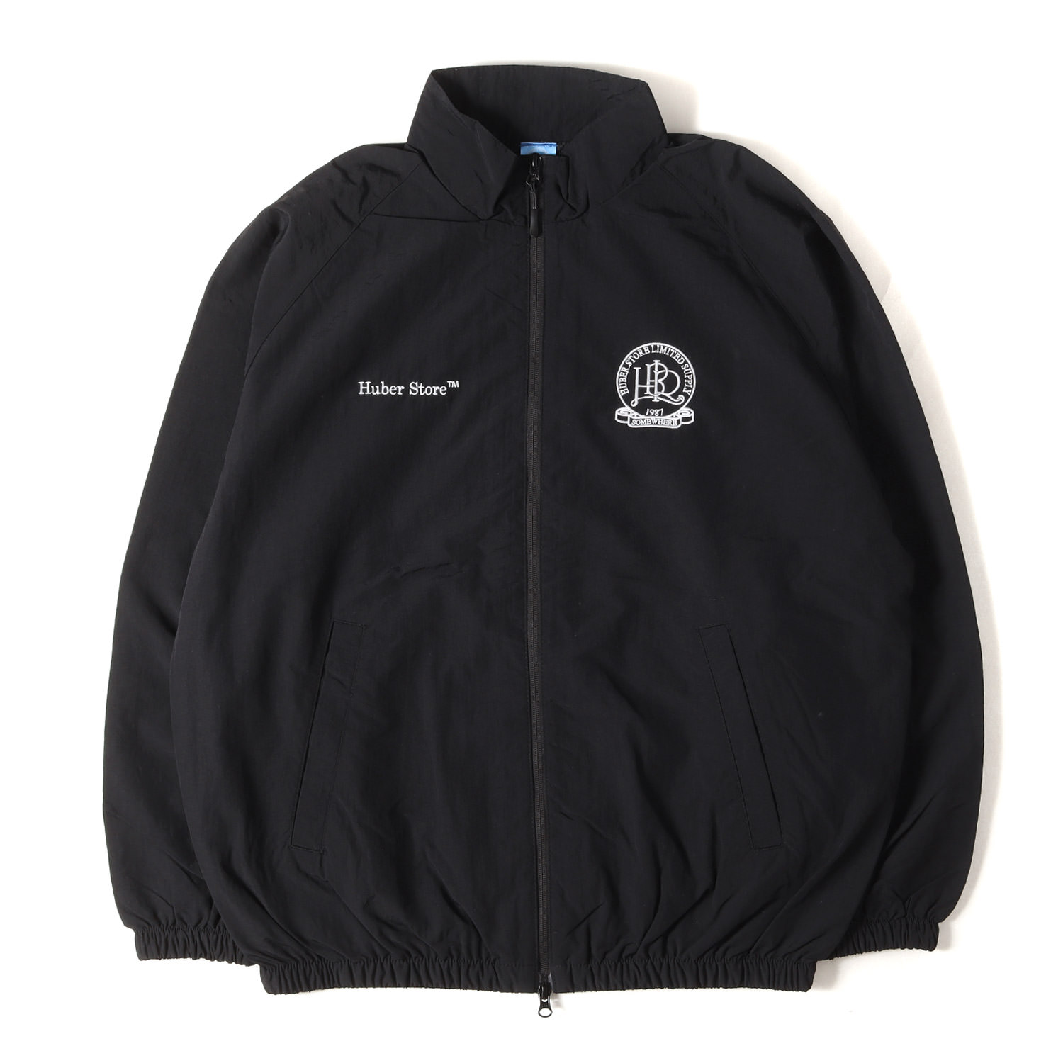 HuberStore フーバーストア ジャケット ブラック 黒 サイズ:L | 25AW エンブレム刺繍 トラックジャケット(Original Emblem Track Jacket) | アウター ブルゾン 上着【メンズ】【中古】【美品】【K4785】