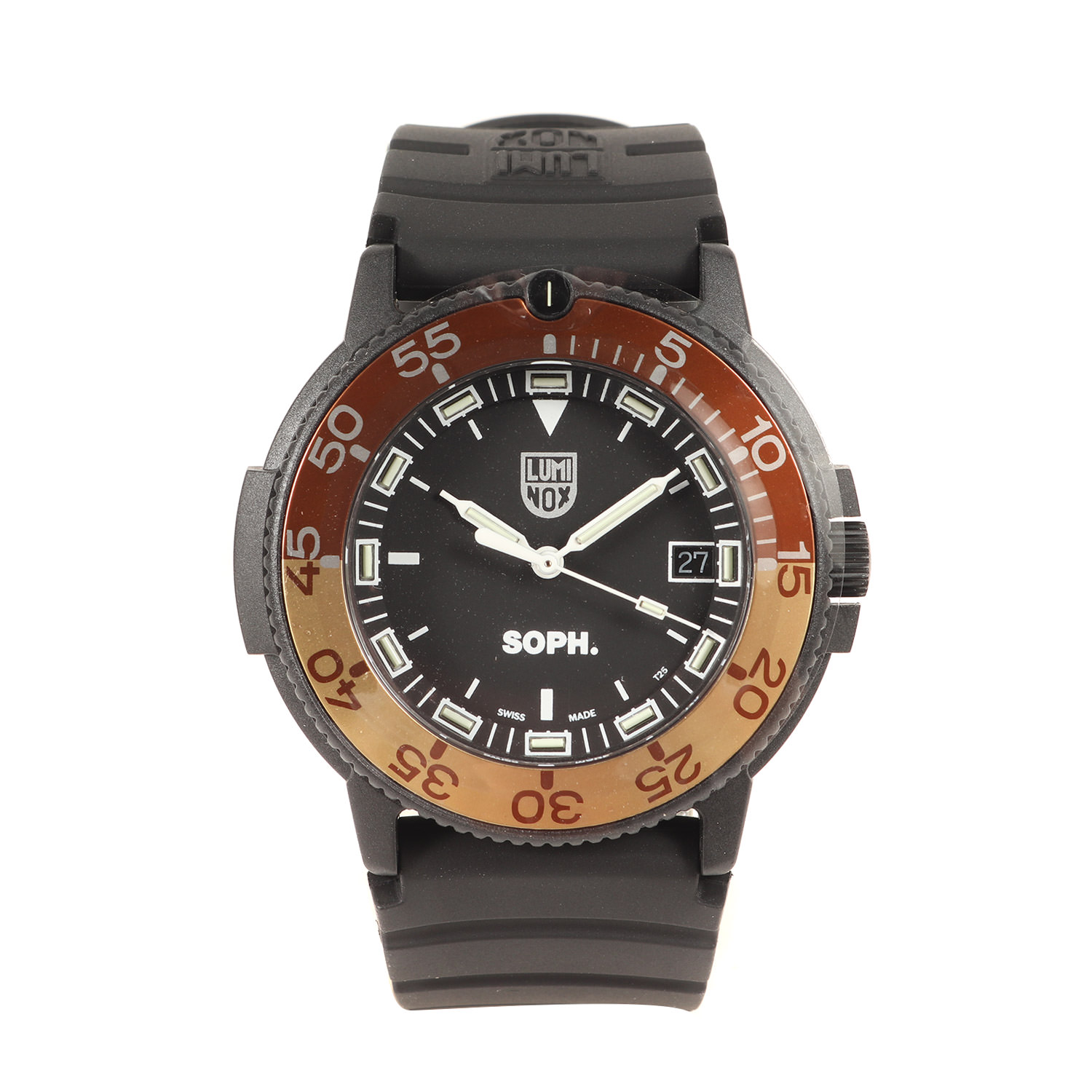 SOPHNET ソフネット | 25SS 各色300本制限事項 Luminox 3001 SOPH. ウオッチ / ご覧なさる | 黒いこと 赤銅色 ゴールドベゼル | ブランド名 二人三脚 品目【メンズ】【K4806】