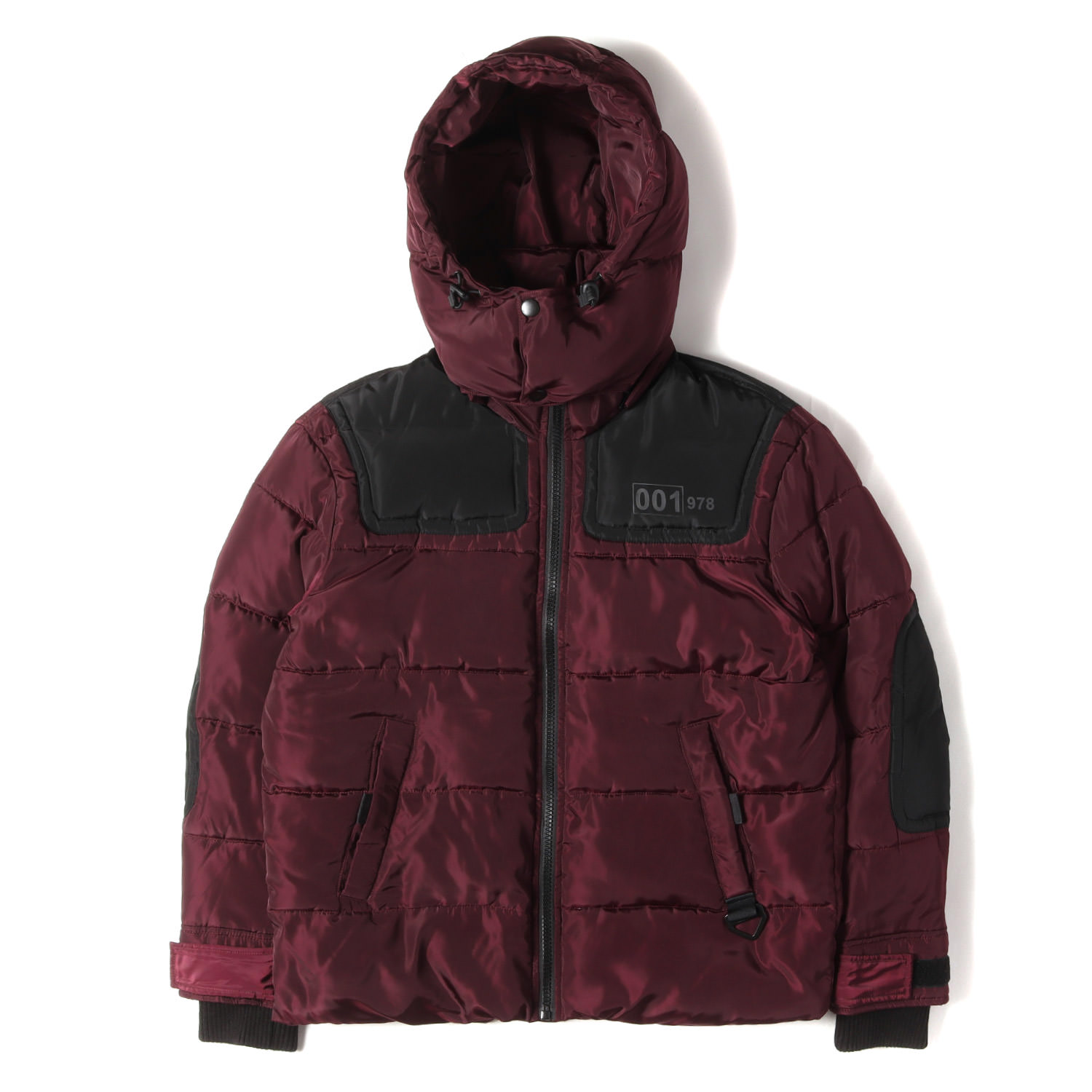 DIESEL ディーゼル 上衣 ブドウ酒赤いこと 大きさ:S | 中綿 フルジップ フーデッド 上衣 (W-RUSSELL-PAD JACKET) | アウター 上衣 厚地の外套【メンズ】【中古】【K4806】