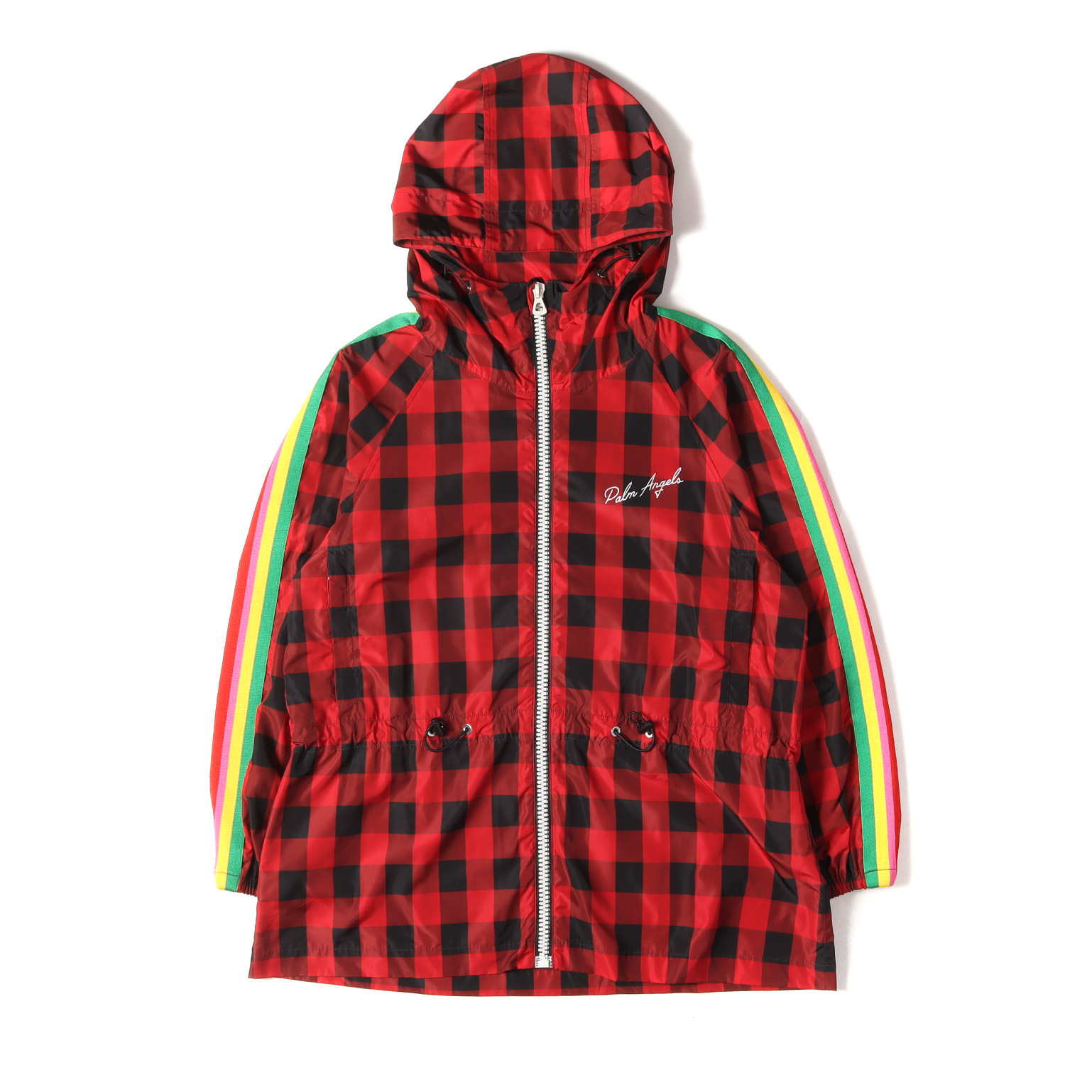Palm Angels パーム エンジェルス 上衣 赤いこと×黒いこと 大きさ:XS | 立ちはだかる照合のしるし 伝達ルート磁気テープ フルジップ ナイロン フーデッド 上衣 PWEB004S21FAB002 | アウター 上衣 厚地の外套【メンズ】【中古】【K4806】