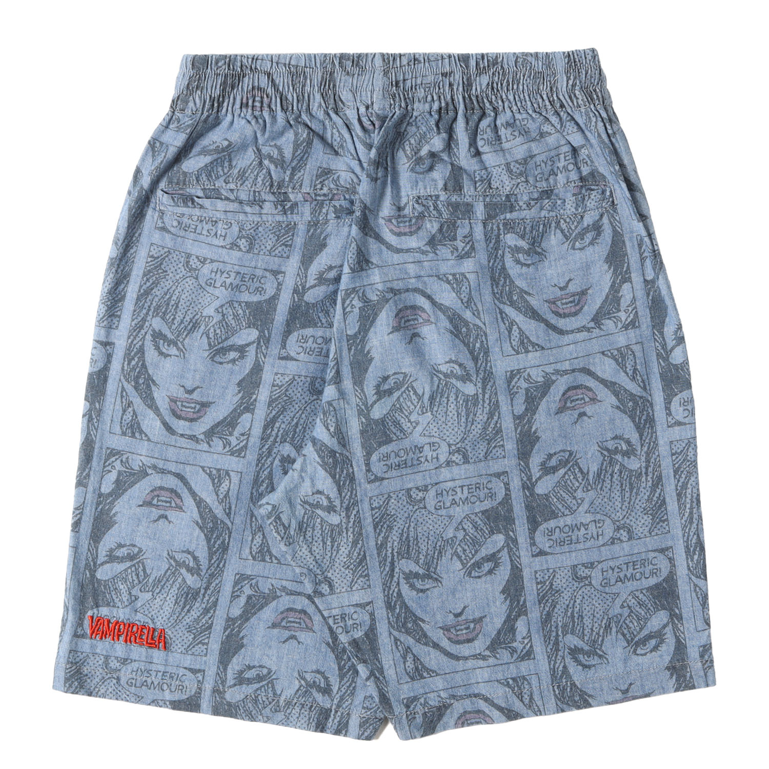 HYSTERIC GLAMOUR ヒステリックグラマー ズボン下 青色 大いさ:S | 23SS VAMPIRELLA/CAUGHT DEMON柄 イージーショーツ | ボトムス 遊撃手ズボン下【メンズ】【中古】【美品】【K4806】 メンズファッション-ズボン・パンツ
