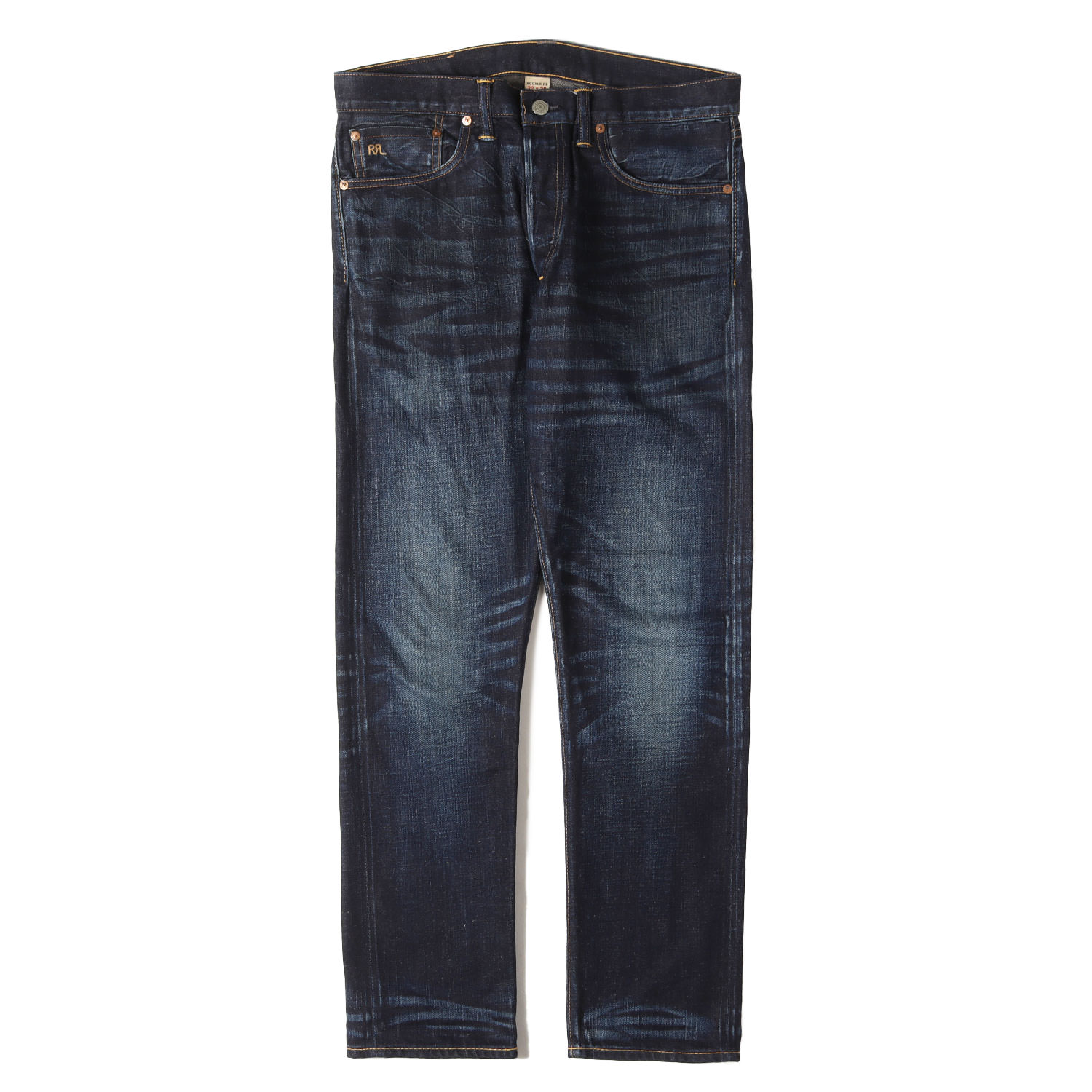 RRL ダブルアールエル ズボン下 インディゴ 大きさ:32×30 | 日本産 USA製 | ヴィンテージ製作 か細い ジーンズズボン下 (JAPAN WOVEN SELVEDGE DENIM SLIM NARROW CALDWELL) | ボトムス デニム ジーパン【メンズ】【中古】【K4837】