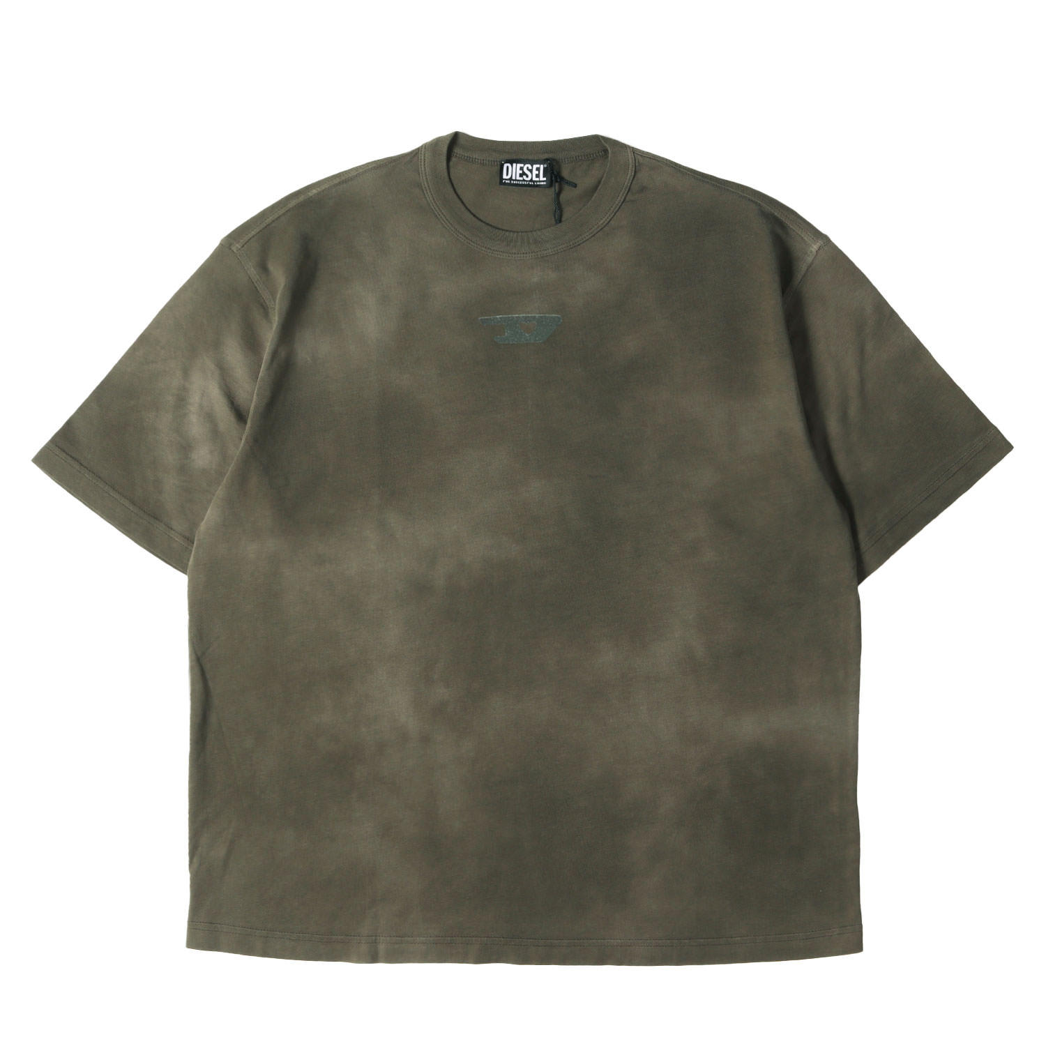 DIESEL ディーゼル Tシャツ オリーブ サイズ:XS | 近年モデル フェード加工 リフレクター ロゴマーク Tシャツ(T-WASH-OUT-F-NEW T-SHIRT) | トップス カットソー 半袖【メンズ】【K4837】｜ブランド古着のBEEGLE by Boo-Bee