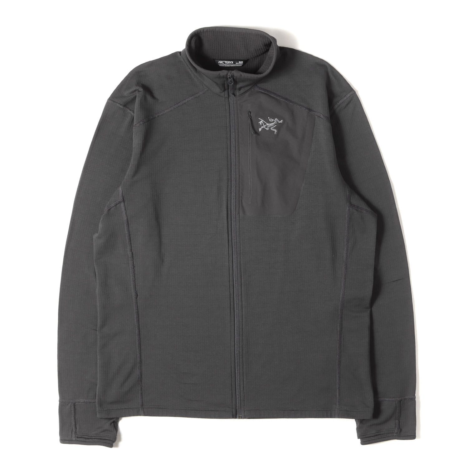 ARC TERYX アークテリクス 上衣 薄墨色 大きさ:M | 三角洲 ポーラテック フリース 上衣 (Delta Jacket) 2022年製 | アウター 上衣 厚地の外套【メンズ】【中古】【K4837】