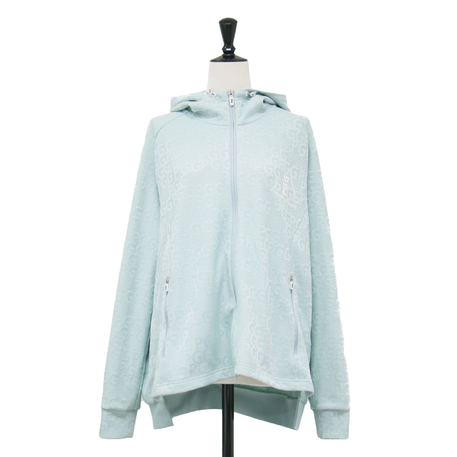 PEARLY GATES パーリー ビルゲイツ パーカー ライトグリーン 大きさ:2 | 24AW ジャかばい立て スムースボンディング フルジップ フーディ パーカー | トップス フーディー【レディース】【中古】【美品】【K4839】