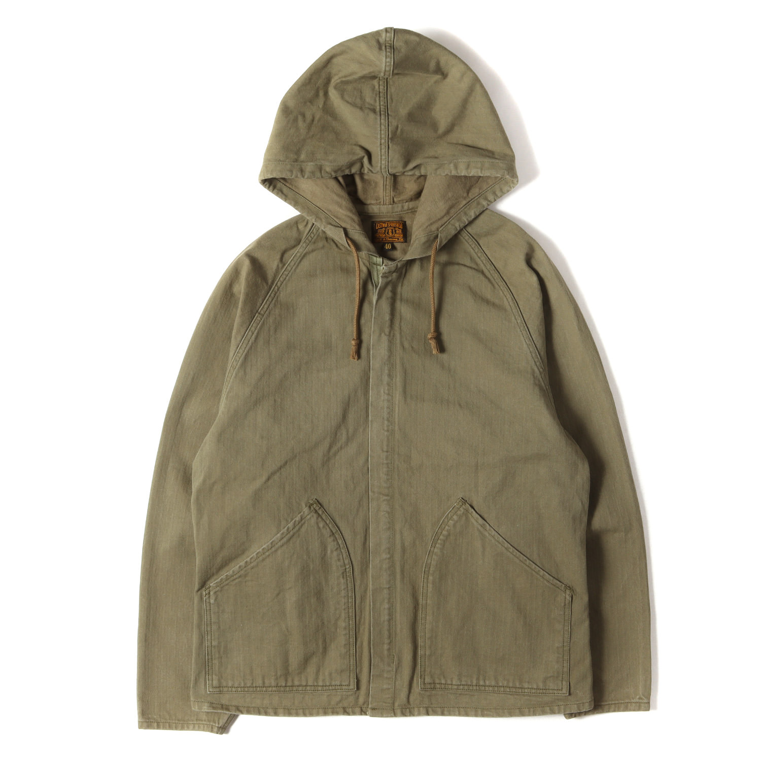 EASTMAN 酵母菌マン 上衣 オリーブ 大きさ:40(M) | HBT 杉綾模様 コンバットパーカー 上衣 COMBAT PARKA SPECIAL FORCES | ミリタリー ヴィンテージ ビンテージ 厚地の外套 アウター 上衣【メンズ】【中古】【K4858】