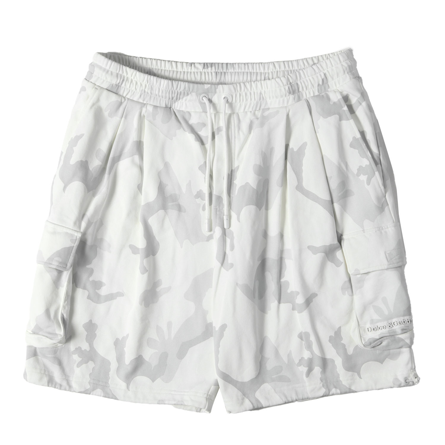 DOLCE\u0026GABBANA ドルチェ\u0026ガッバーナ ズボン下 白いこと系 白 大きさ:54 | 22SS ツータック 間鴨 積貨委託貨物 遊撃手 ズボン下 (Jersey jogging shorts with logo tag) | ボトムス さる股引き | イタリア共和国製【メンズ】【中古】【美品】【K4806】