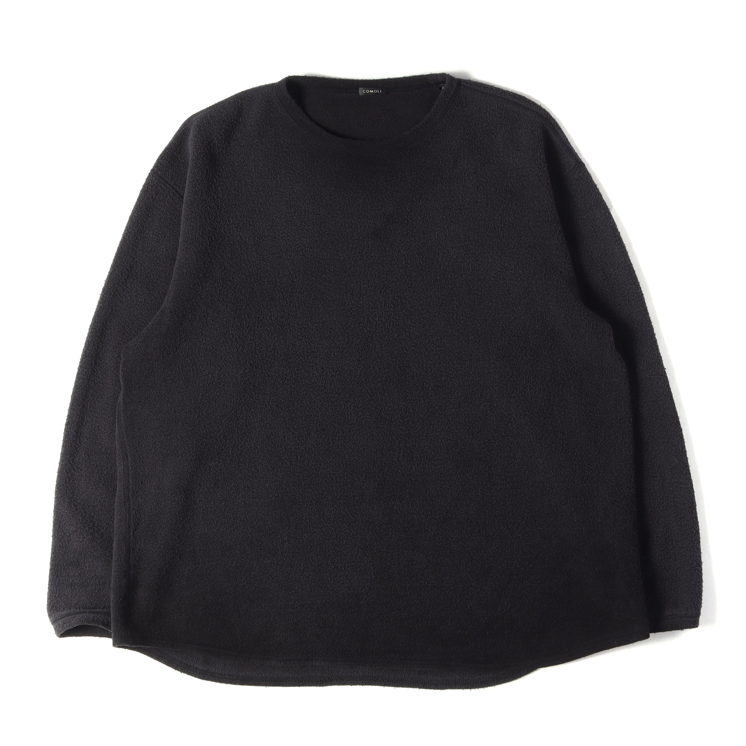 COMOLI コモリ フリース フェードブラック 黒 大いさ:3 | 25AW フリース 労働者の一団のど首 | 日本製 トップス 長袖 ティーシャツ【メンズ】【中古】【美品】【K4806】