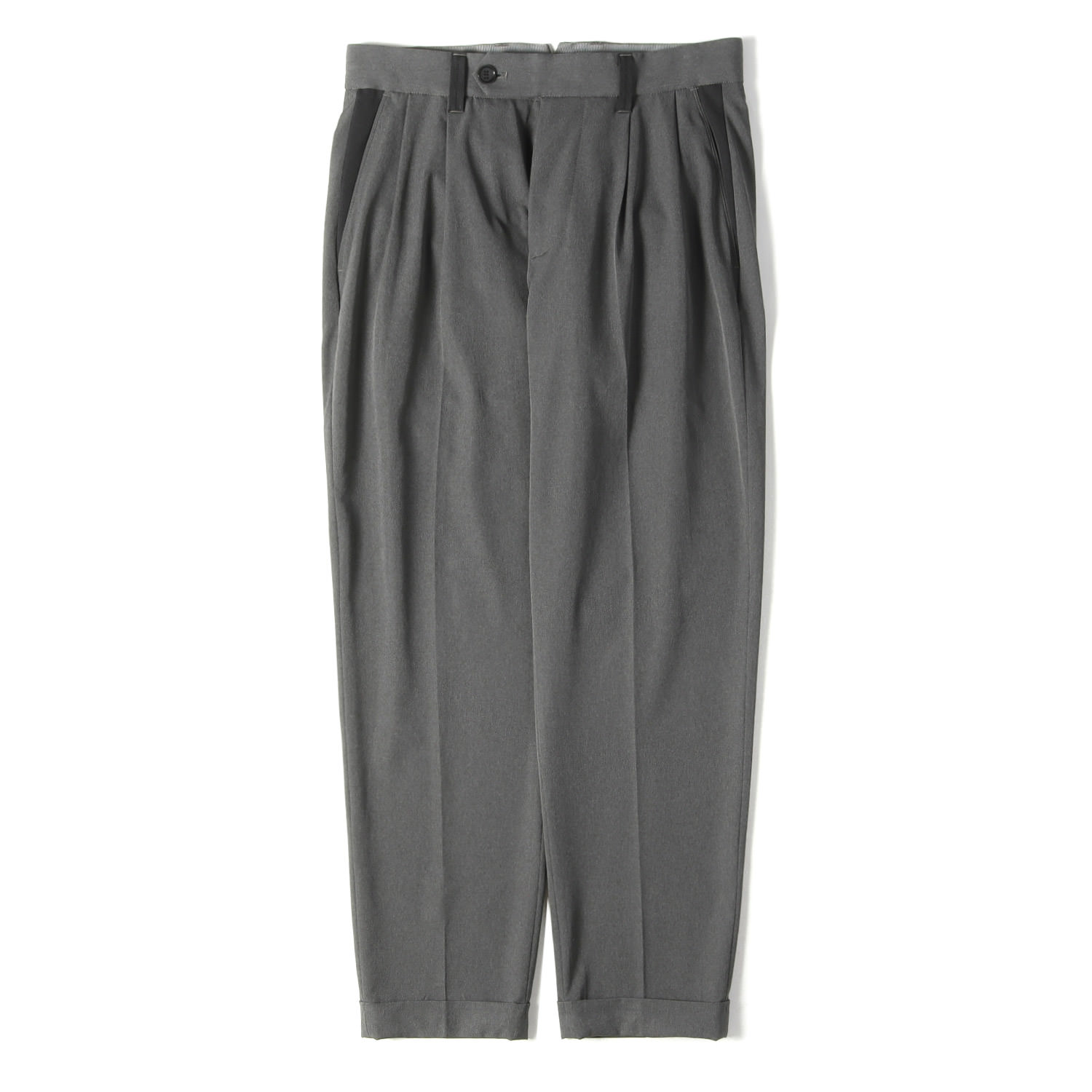 AKM エイケイエム パンツ ヘザーオリーブグリーン サイズ:S | 21SS メランジ ツイル スラックス パンツ (MELANGE TWILL 2WAY WIDE TAPERED SLACKS) | ボトムス ズボン 日本製【メンズ】【中古】【美品】【K4806】｜ブランド古着のBEEGLE by Boo-Bee