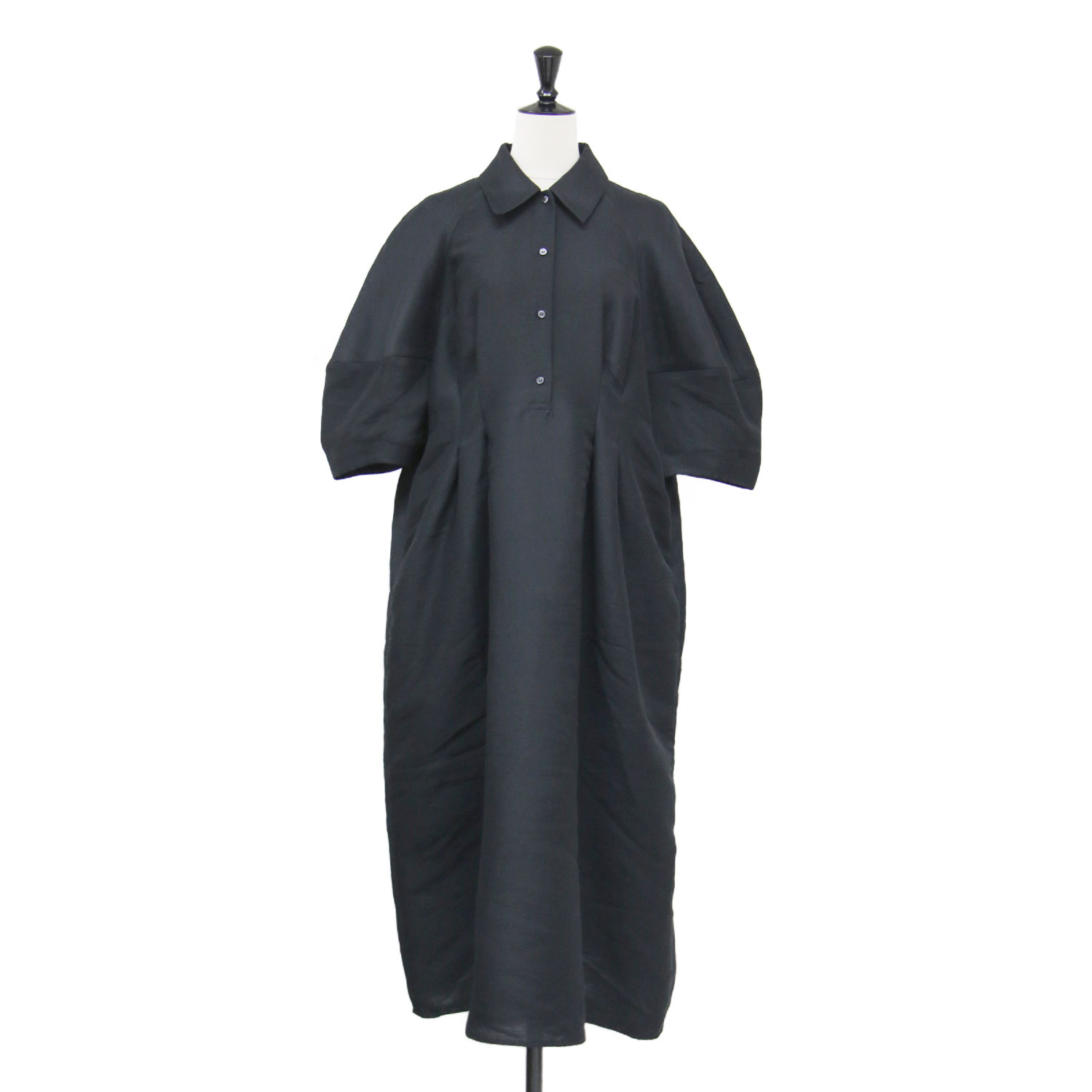 CLANE クラネ ワンピース ブラック 黒 サイズ:1(S) | 25春夏 フォームスリーブ ワンピース / FORM SLEEVE ONEPIECE ドレス 5分袖 ロング丈 タック フレア フォーマル | トップス【レディース】【中古】【K4806】｜ブランド古着のBEEGLE by Boo-Bee 15,142円