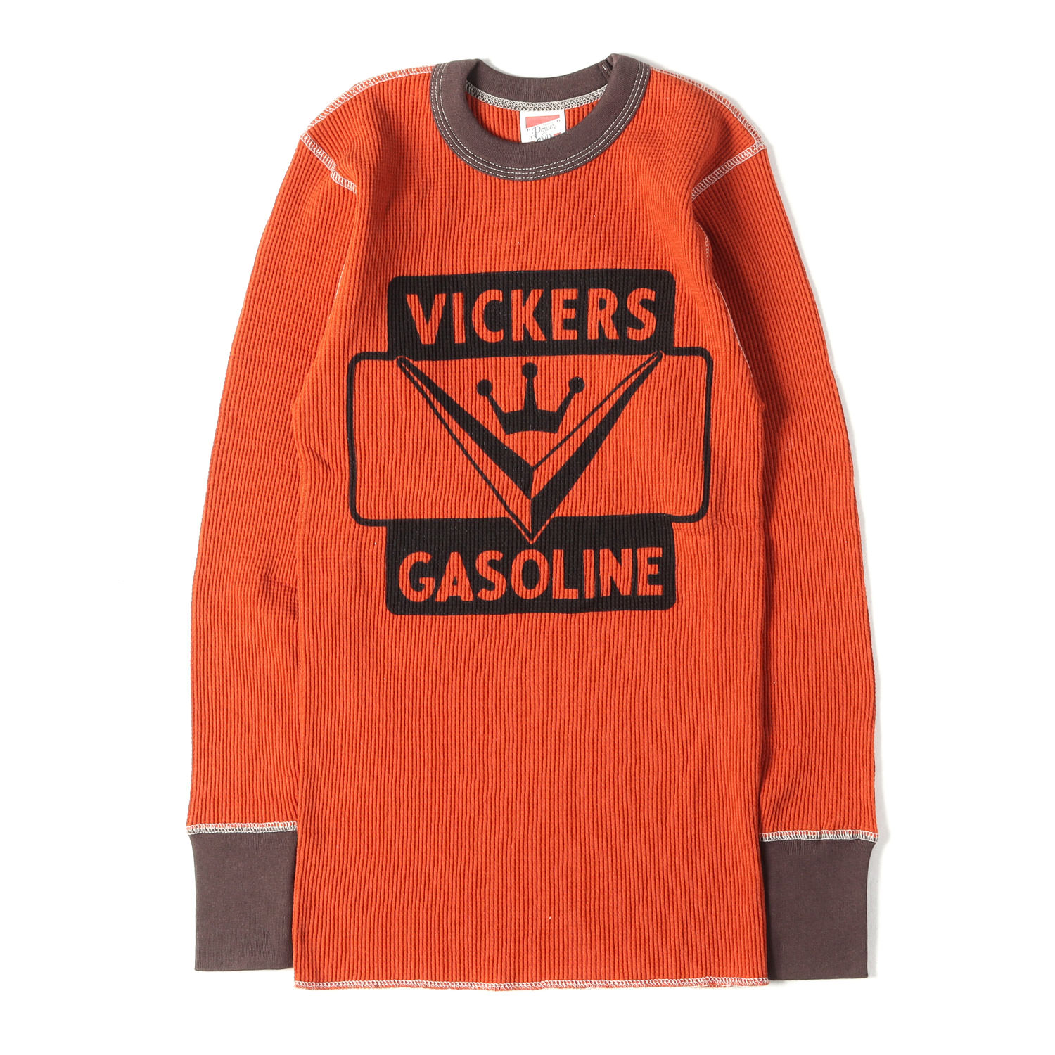 FREEWHEELERS フリーホイーラーズ Tシャツ ラスト チャコールブラック サイズ:YOUTH M(XS相当) | プリント 2トーン サーマル ロングスリーブ Tシャツ (POWER WEAR) | トップス カットソー 長袖【メンズ】【K4807】