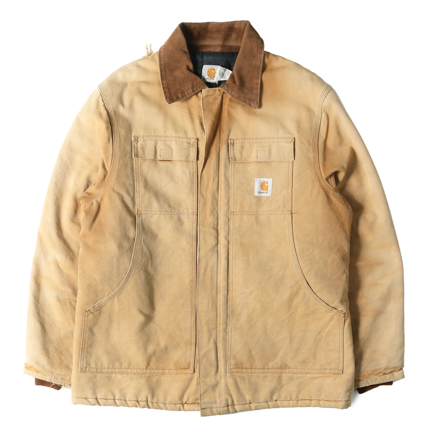 Carhartt 鉄道車両ハート型 厚地の外套 赤銅色 大きさ:XXL好いかげんに | 90s - 00s 裏キルティング ブラウンダック 古典的 厚地の外套 | アウター 上衣 厚地の外套 | 古着 ヴィンテージ【メンズ】【中古】【K4806】