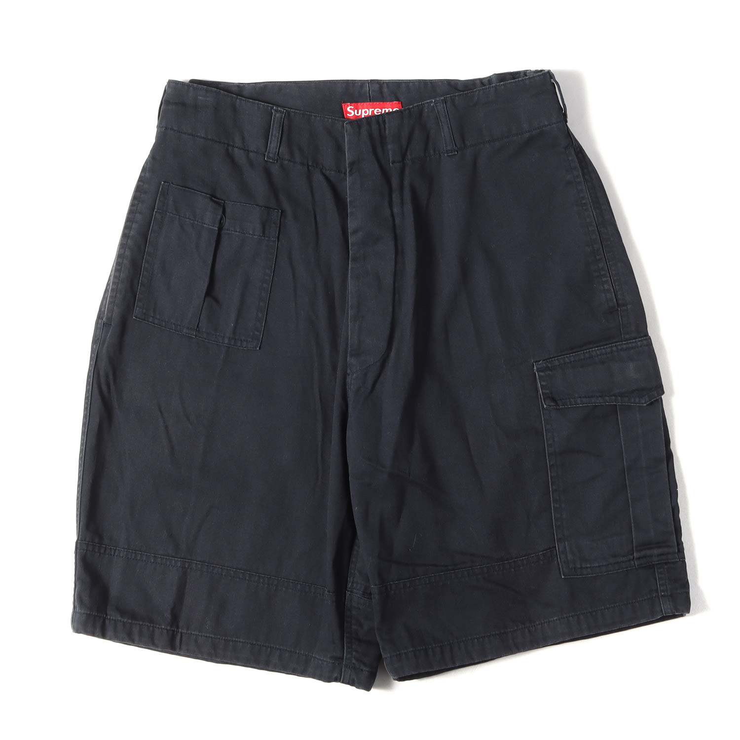 Supreme シュプリーム ズボン下 米国海軍 紺 大きさ:32 | 90s 紙引き船 杉綾模様 ミリタリー さる股引き | ボトムス 遊撃手ズボン下 USA製【メンズ】【中古】【K4837】