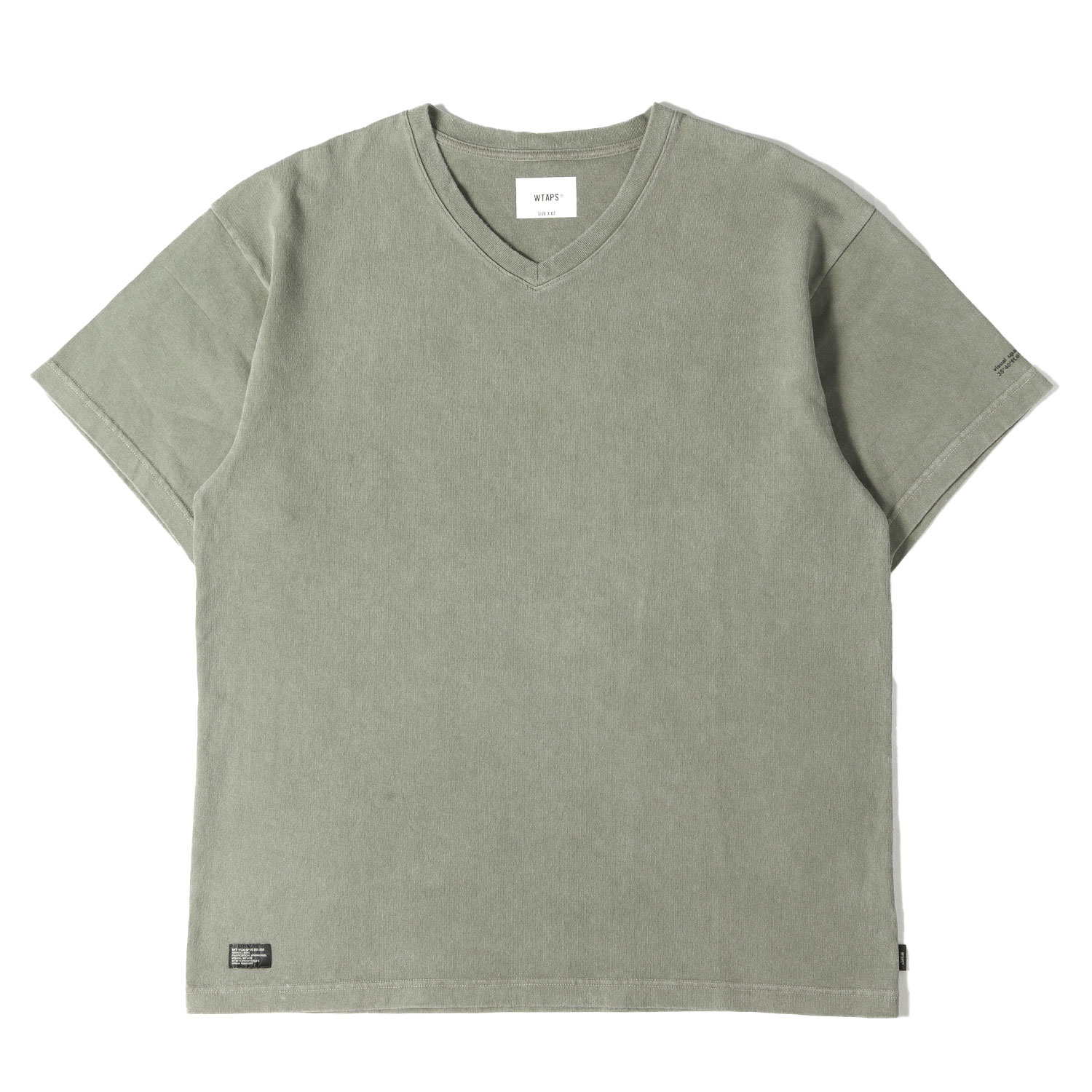 WTAPS ダブルタップス プルオーバー オリーブドラブ 大きさ:M | 25SS 生産品産業 Vのど首 甚だしい プルオーバー(MUDDY 02 / SS / COTTON) | トップス カットソー 半袖【メンズ】【中古】【K4844】