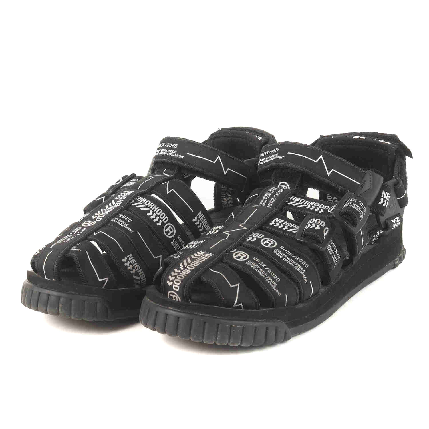 NEIGHBORHOOD ネイバーフッド サイズ:28.0cm | 20SS SHAKA ハイカー サンダル (NHSK. HIKER / PE-SANDAL) | ブラック 黒 | ブランド コラボ シューズ 靴【メンズ】【中古】【K4857】|ブランド古着のBEEGLE by Boo-Bee