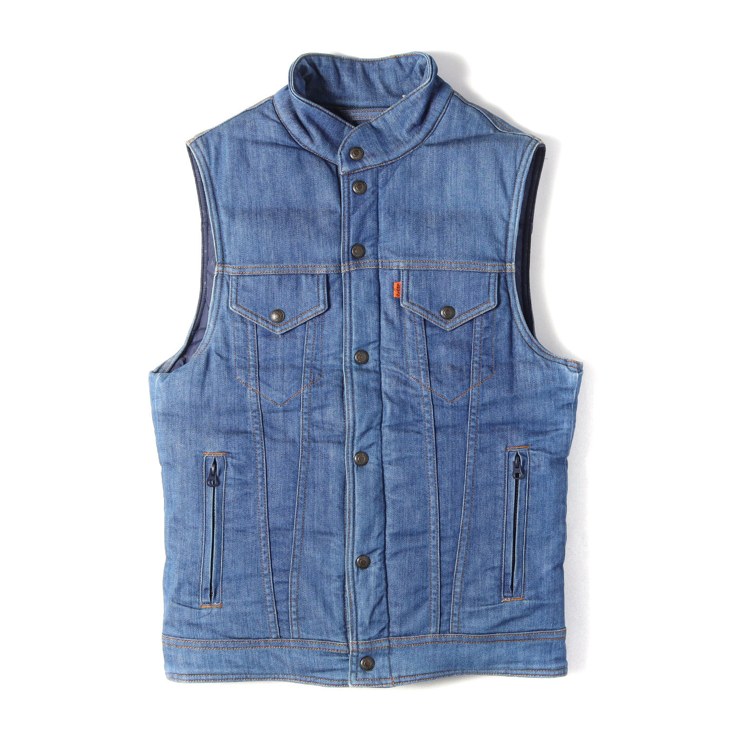 Supreme シュプリーム より良い インディゴ 大きさ:S | 11AW Levis 裏地はやりっ児モノグラム ジーンズ 落ちこむより良い (Denim Down Vest) | USA製 | アウター 上衣 上衣 厚地の外套 共同研究【メンズ】【中古】【K4816】