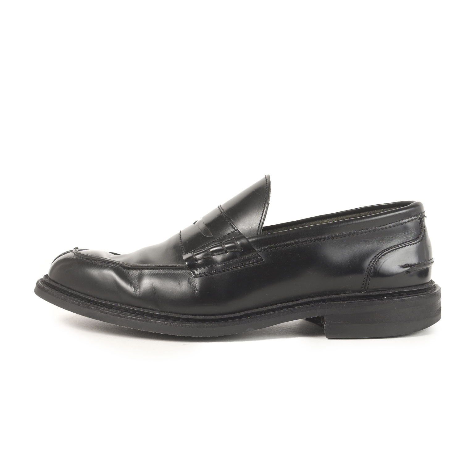 Trickers トリッカーズ サイズ:6(24.5cm相当) | AKM パテントカウレザー ローファー (AKM ADAM BY TRICKERS) | ブラック 黒 | イギリス製 ブランド コラボ シューズ 靴【メンズ】【中古】【K4884】|ブランド古着のBEEGLE by Boo-Bee
