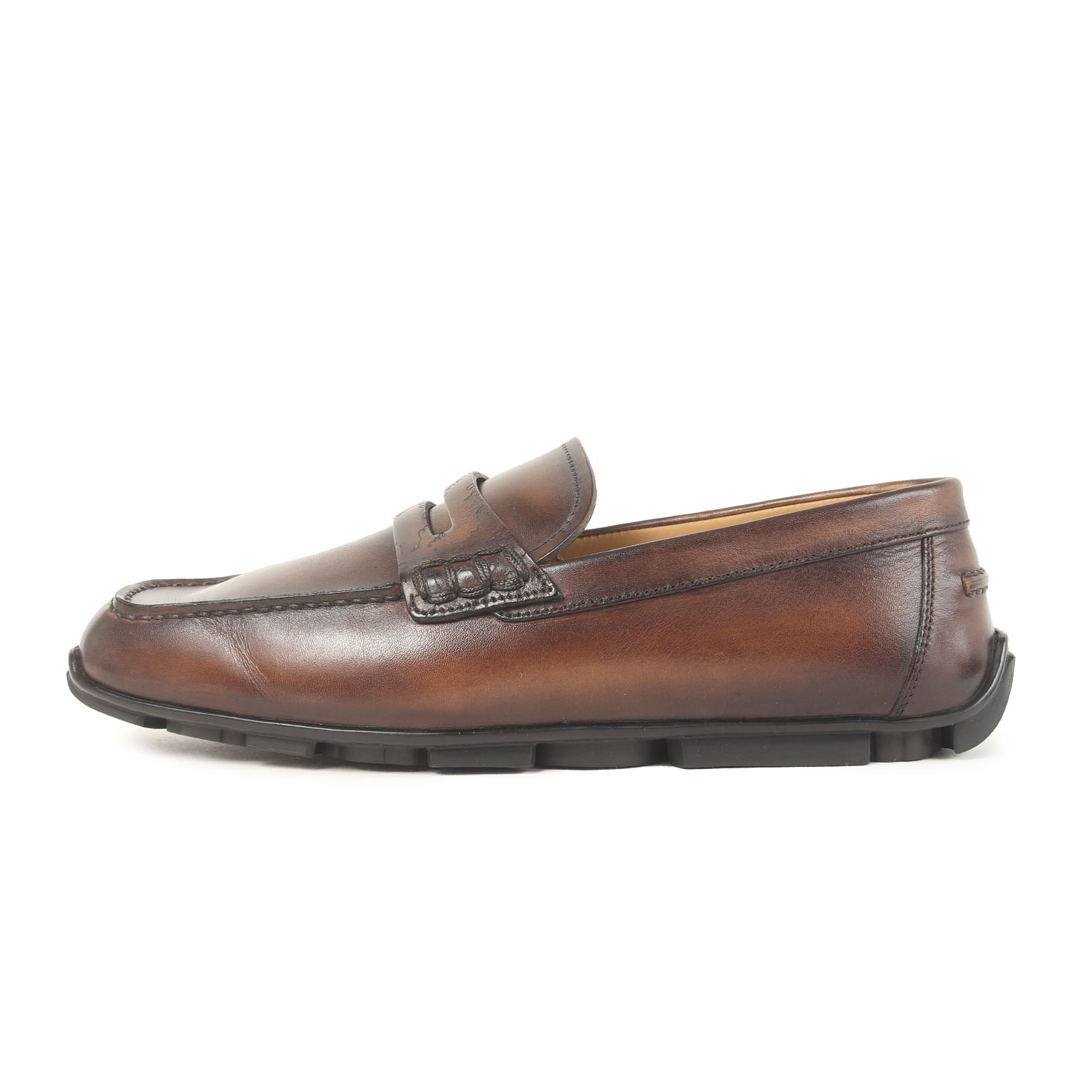 Berluti ベルルッティ 大きさ:7(26珊好いかげんに) | 付け届け パティーヌ ドライビング モカシン 置き目毛革 | 赤銅色 | イタリア製 ブランド名 シューズ 靴【メンズ】【中古】【美品】【K4840】