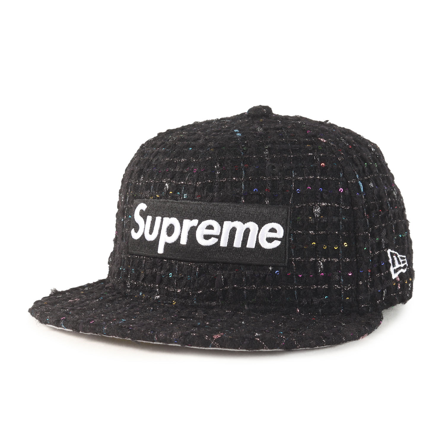 Supreme シュプリーム 旗がしら 黒いこと 黒 大きさ:7 1/4(57.7糎) | 25AW ×NEW ERA ブークレ BOXロゴタイプ 野球旗がしら Boucle Box Logo New Era【メンズ】【中古】【美品】【K4837】