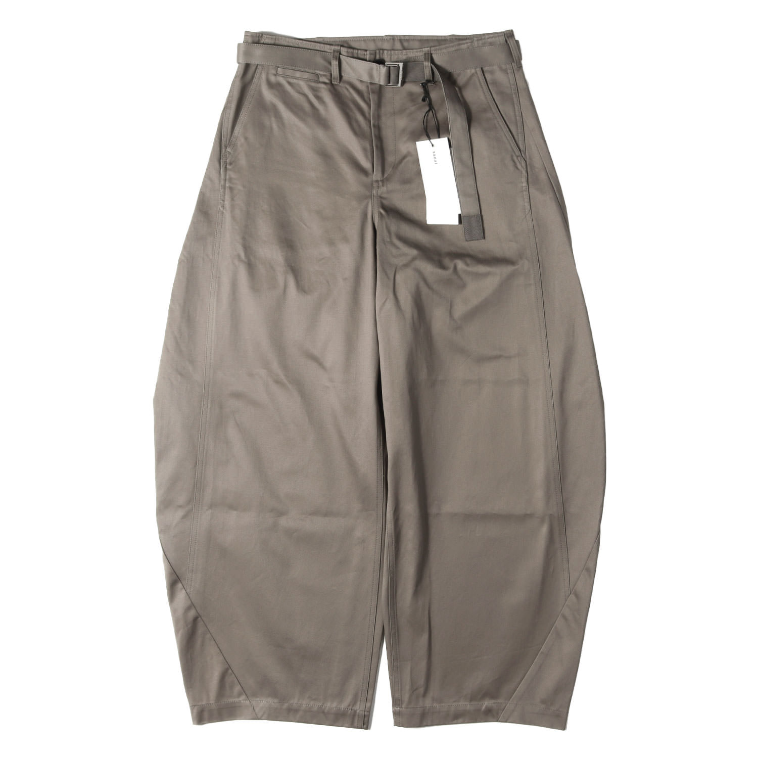 Sacai サカイ ズボン下 薄墨色 大きさ:3 | 26SS バレルレッグ チノズボン下 Cotton Chino Pants | ズボン ボトムス【メンズ】【K4837】