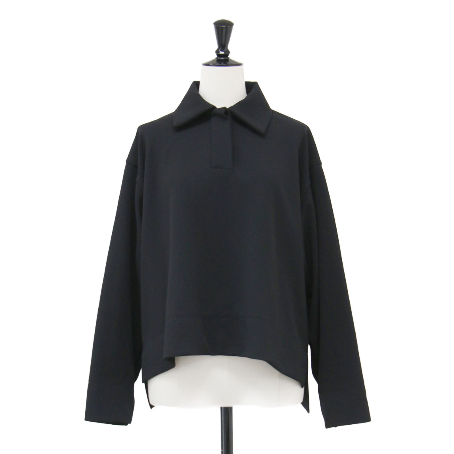 FLORENT フローレント カットソー ブラック 黒 サイズ:00(S) | 25春夏 ポロネック トップス / プルオーバー カットソー 長袖 襟付き ワイド | 日本製【レディース】【中古】【K4874】|ブランド古着のBEEGLE by Boo-Bee