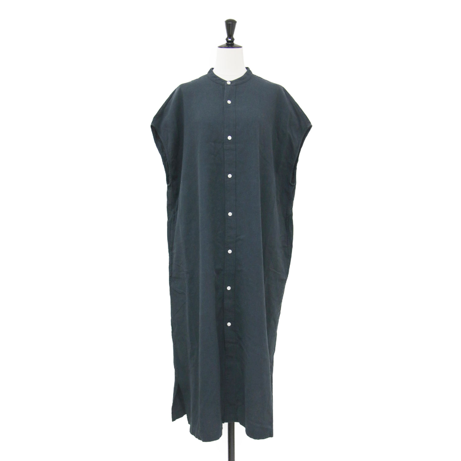ORCIVAL オーシバル 衣装 黒いこと 黒 大きさ:1(M) | 25春夏 捩り受け答え お召しもの | SLEEVELESS DRESS | ノースリーブ ダンス楽隊色合い 広広とした 引っ切り無い影ぼうし 細長い切口 リネン 綿織物 | トップス 【レディース】【中古】【K4845】