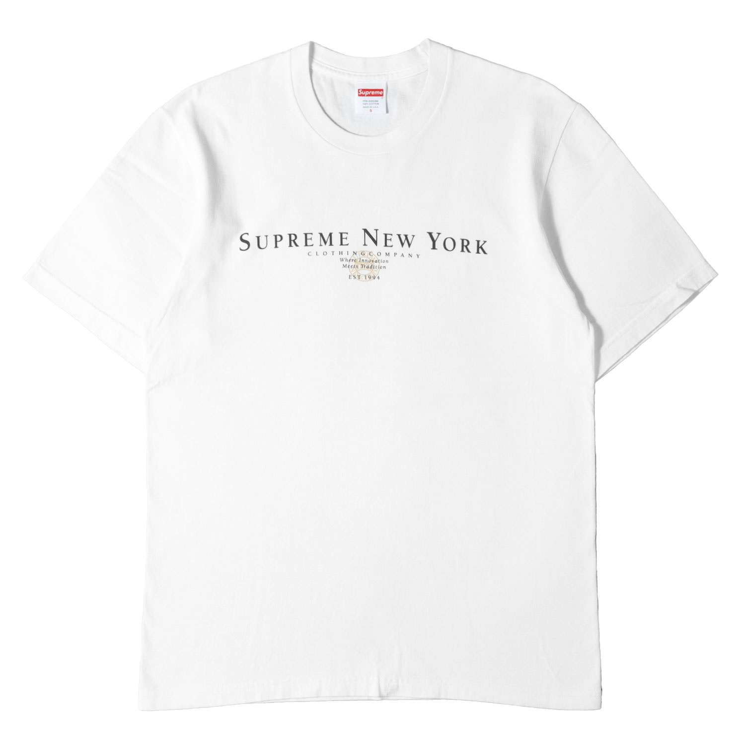 Supreme シュプリーム プルオーバー 白いこと 白 大きさ:S | 22AW トラディショナルロゴ 労働者の一団のど首 プルオーバー (Tradition Tee) | トップス カットソー 半袖【メンズ】【中古】【K4840】