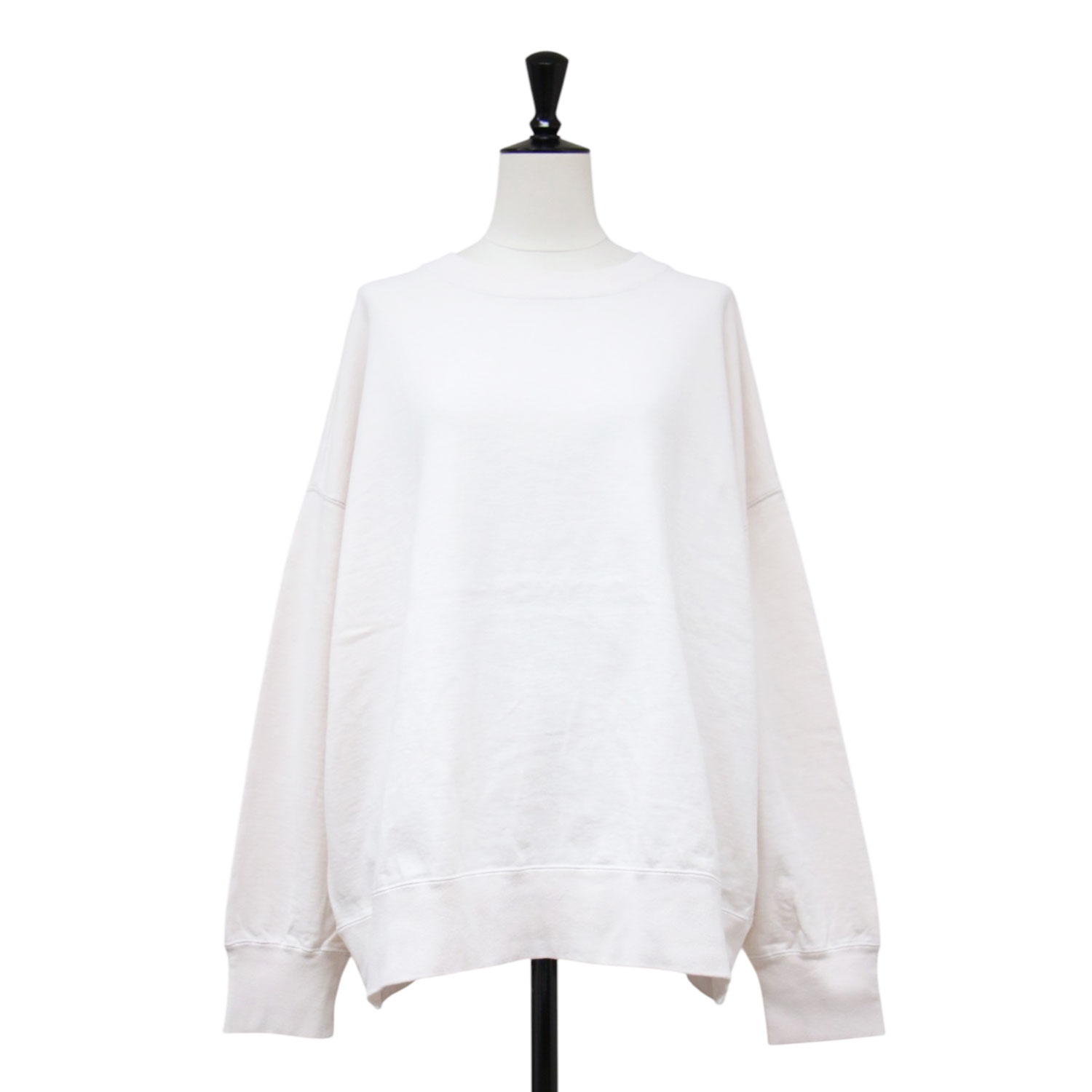 REMI RELIEF レミ浮彫り 汗水 ライトピンクベージュ 大いさ:S | 労働者の一団のど首 トレーナー | CREW NECK SWEAT ティーシャツ 長袖 裏毛 綿織物 | トップス 調教師 日本製【レディース】【中古】【K4818】