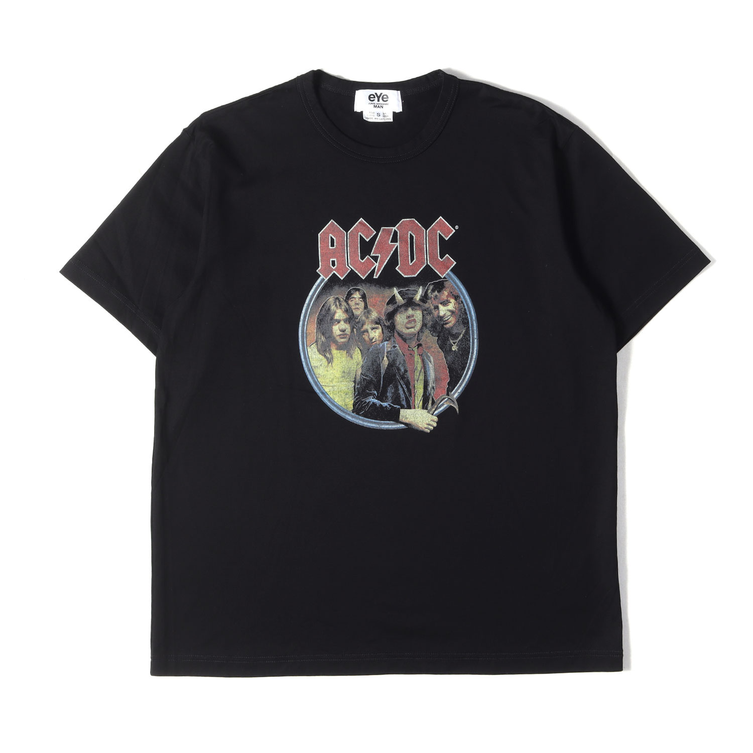 eYe JUNYA WATANABE MAN アイ ジュンヤ ワタナベ マン Tシャツ ブラック 黒 サイズ:S | 25SS AC/DC 両面プリント ツアー Tシャツ (WO-T904) | トップス カットソー 半袖 | コラボ【メンズ】【中古】【美品】【K4874】|ブランド古着のBEEGLE by Boo-Bee