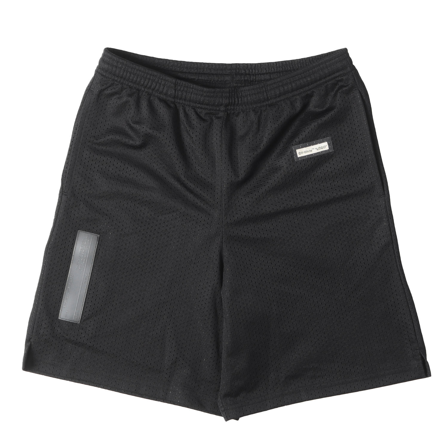 OFF-WHITE 象牙色 ズボン下 黒いこと 黒 大いさ:S | ケイ素樹脂継ぎ切れ付き添い人 メッシュジャージ さる股引き | ボトムス 遊撃手ズボン下【メンズ】【中古】【美品】【K4839】